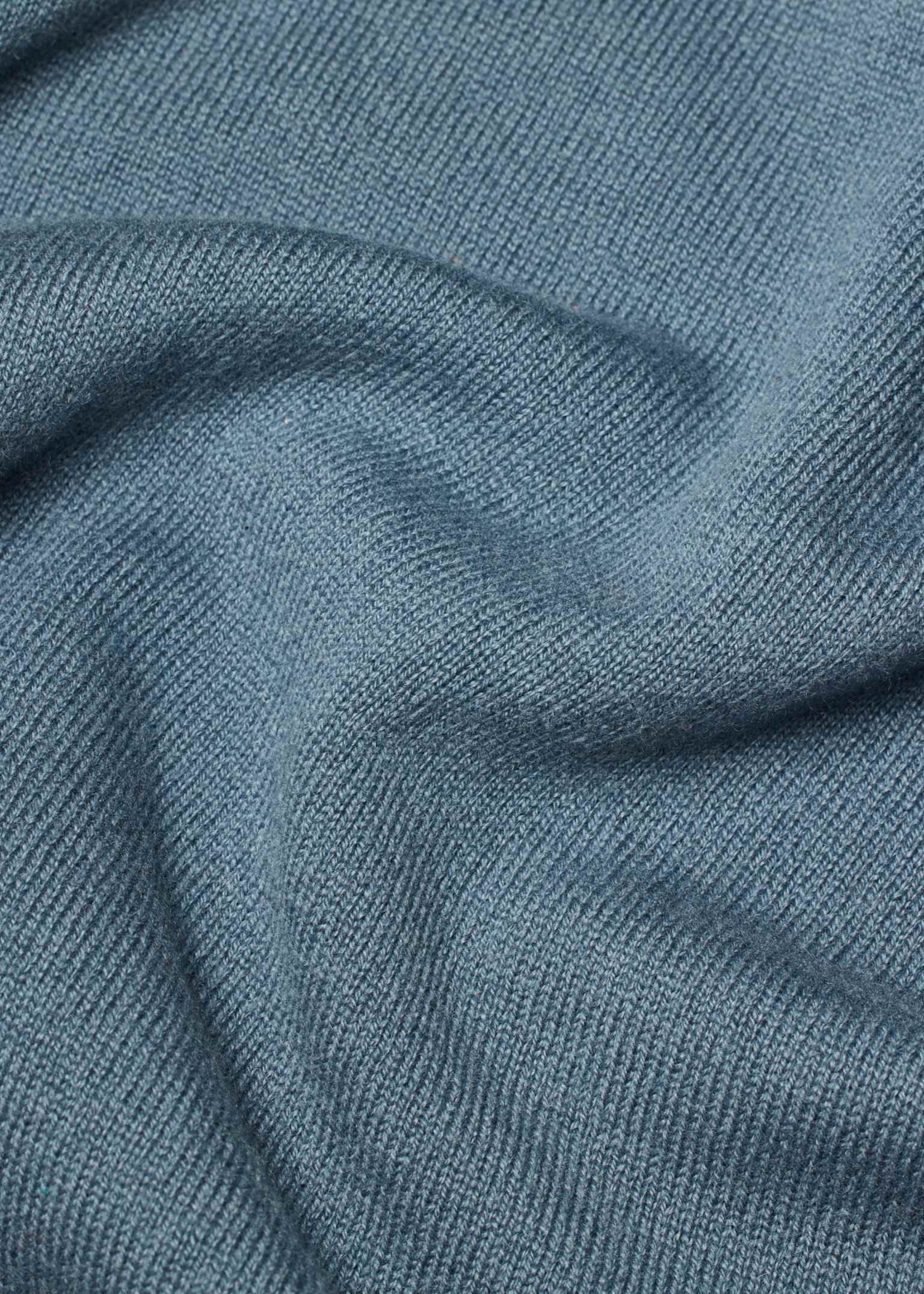 Men's Stone Blue Cashmere Crew Neck Sweater