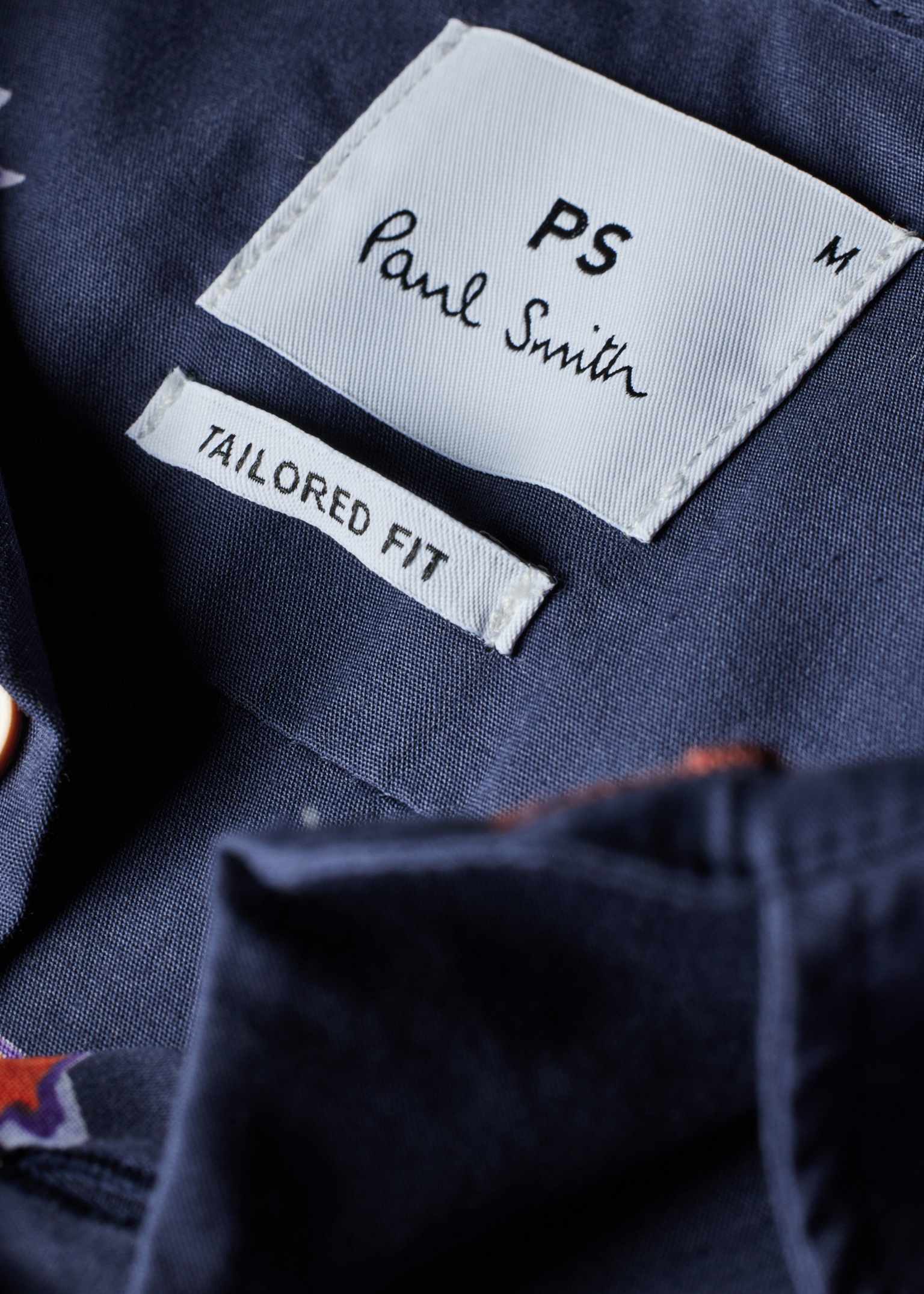 Men's Tailored-Fit Washed Navy 'Star' Print Shirt