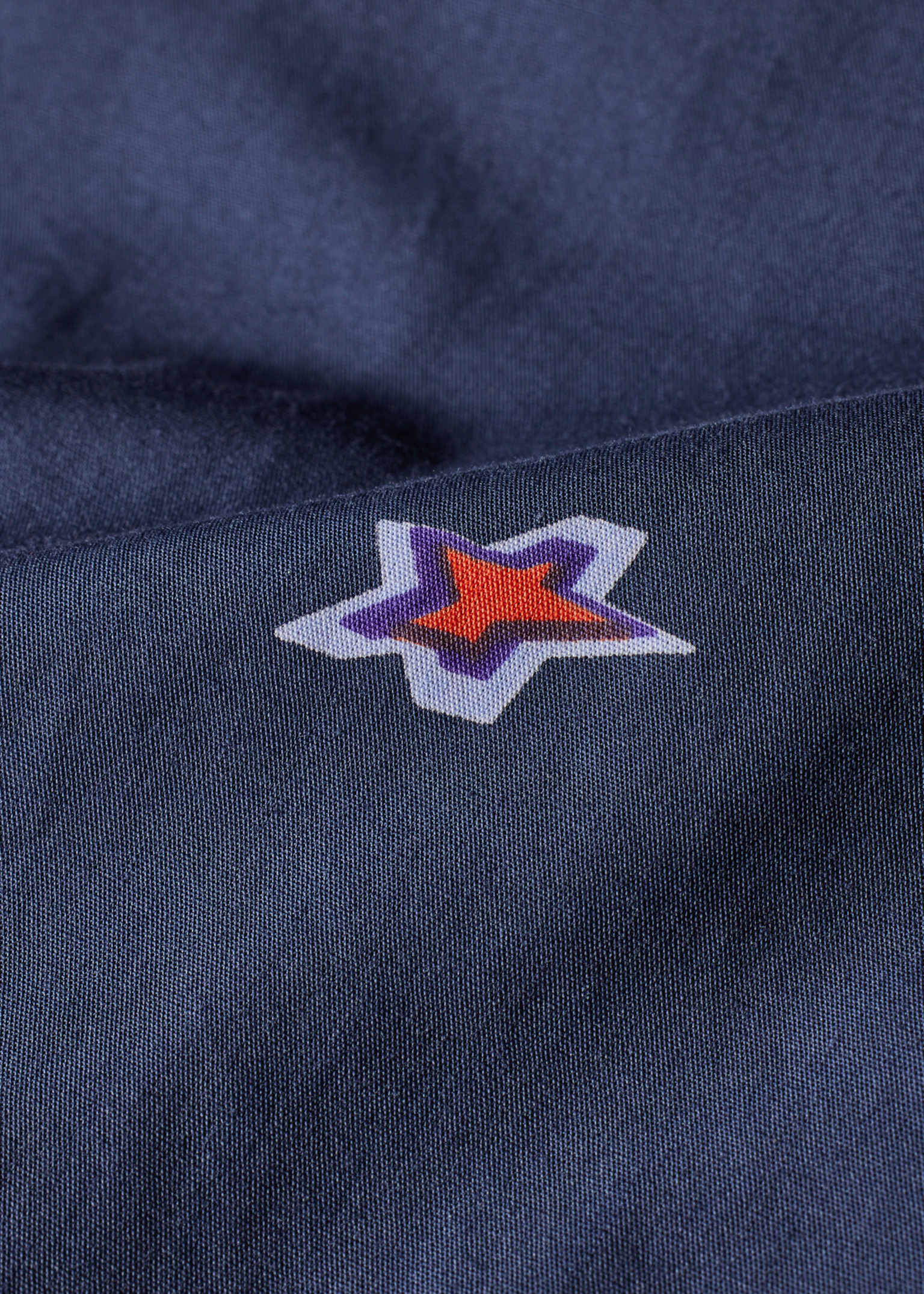 Men's Tailored-Fit Washed Navy 'Star' Print Shirt