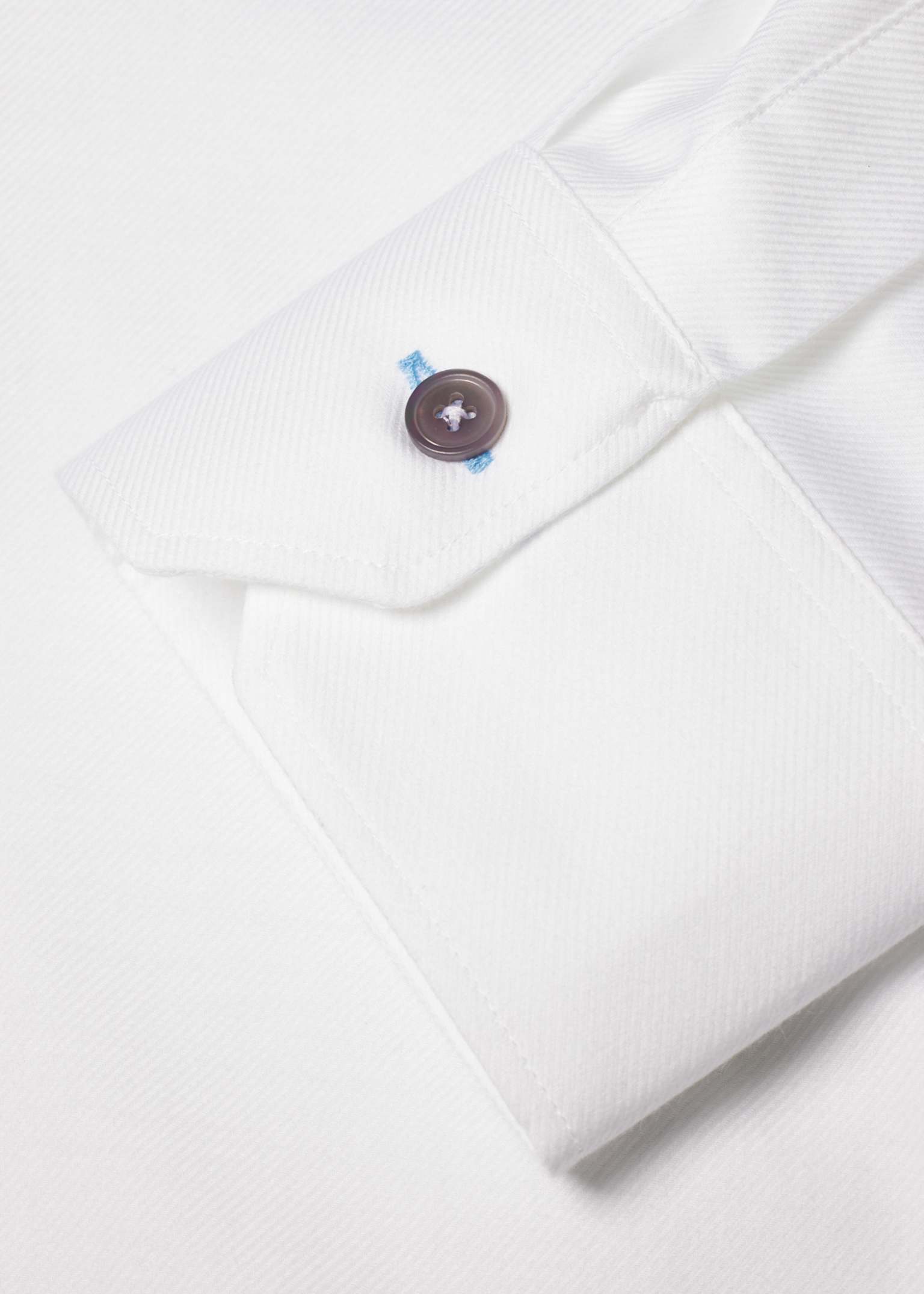 Men's Modern-Fit White Cotton Shirt
