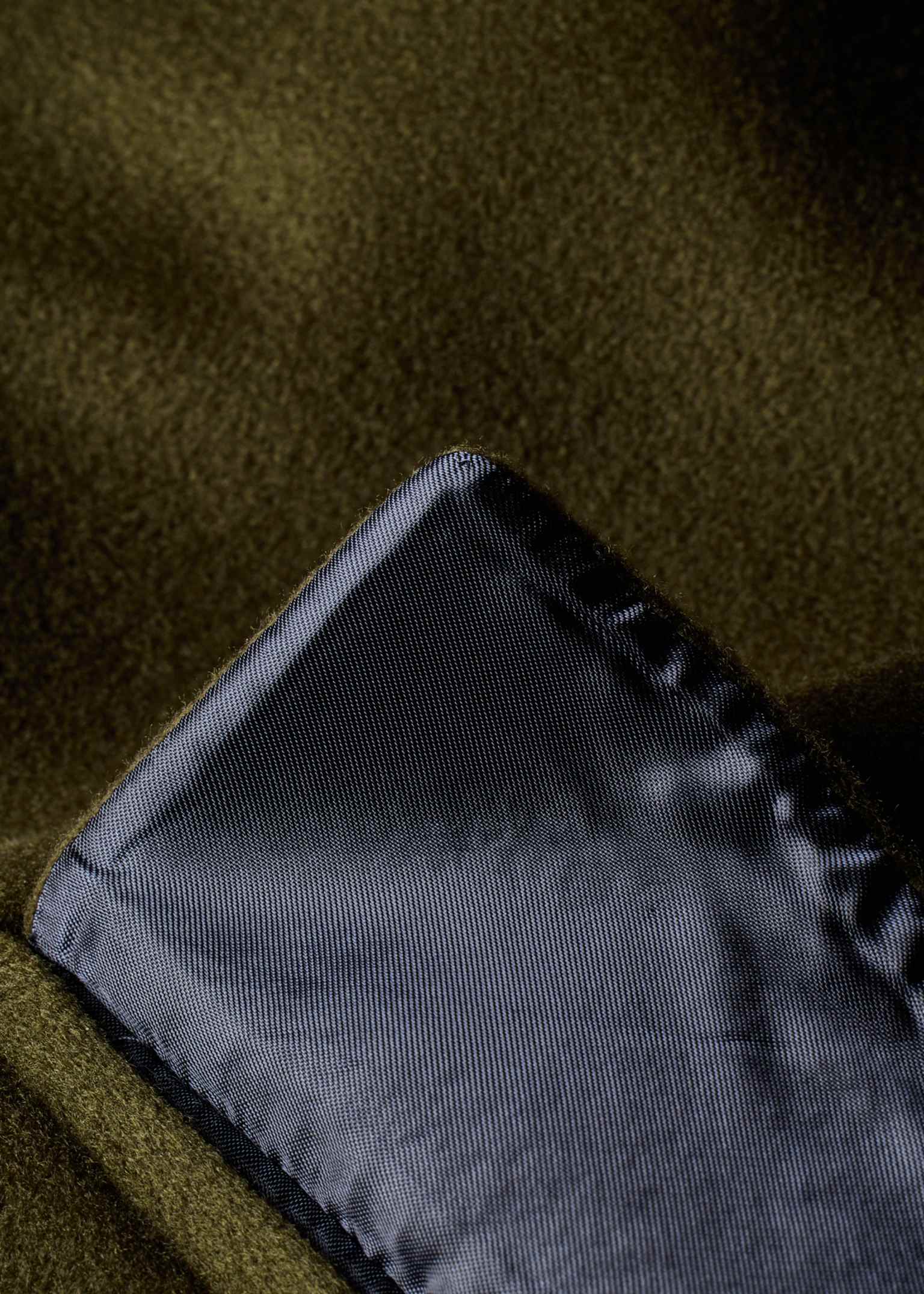 Men's Khaki Wool-Cashmere Epsom Coat