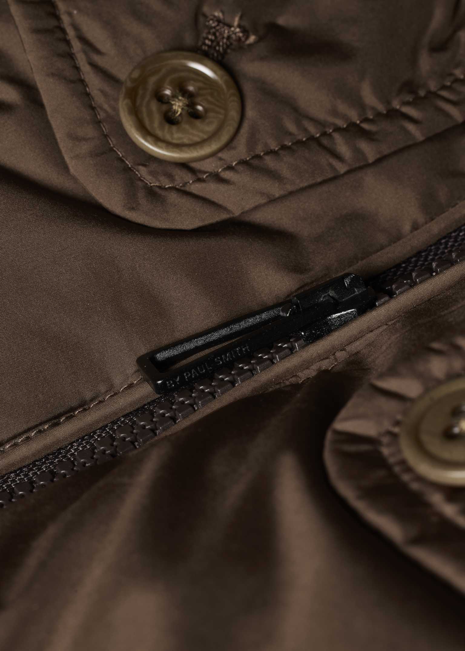 Men's Mock Collar Brown Solid Reversible Puffer Jacket comes with Detachable Hoodie
