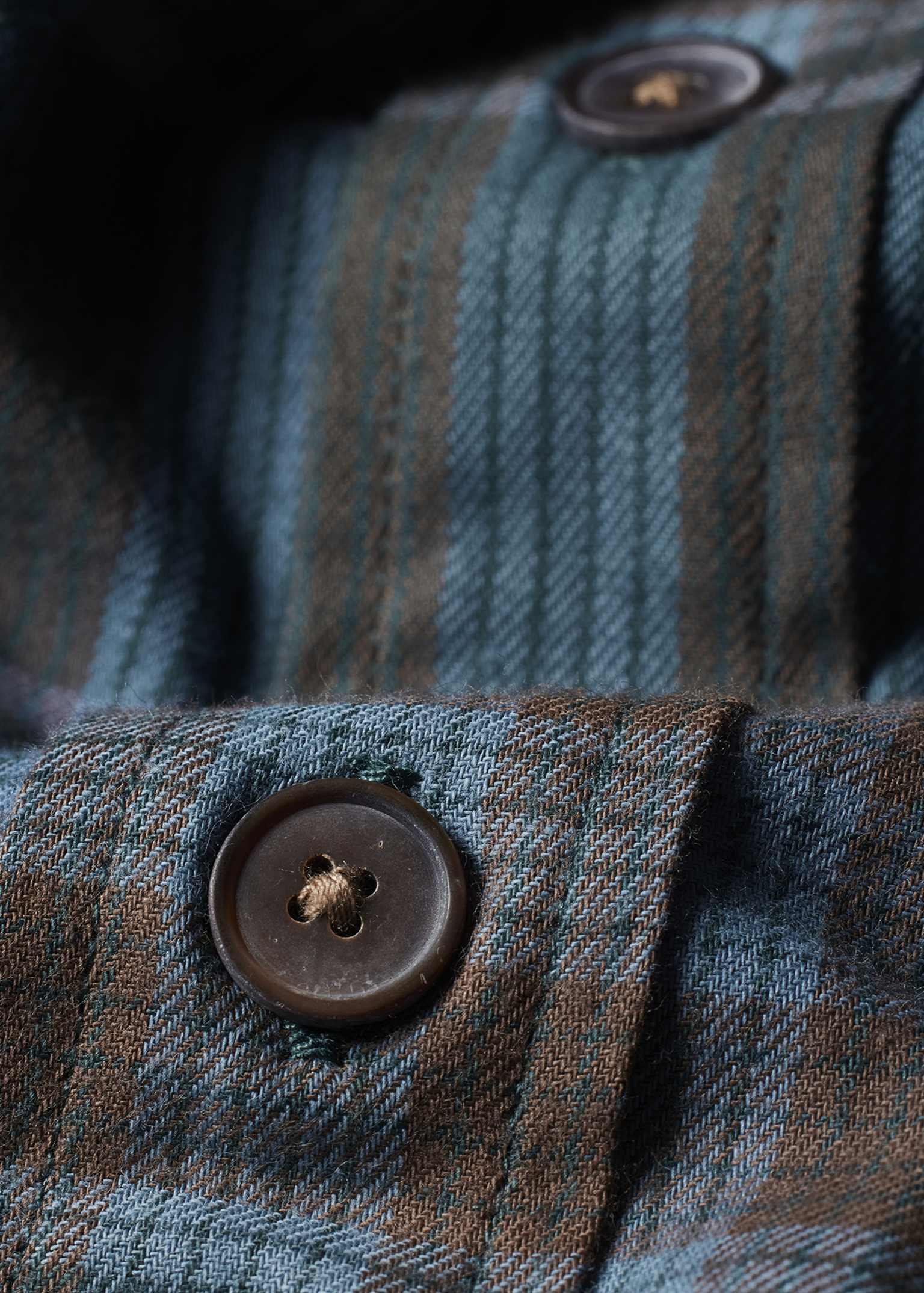 Combo of 2 Men Cotton Checks Shirts Green and Blue-25536 main image 0