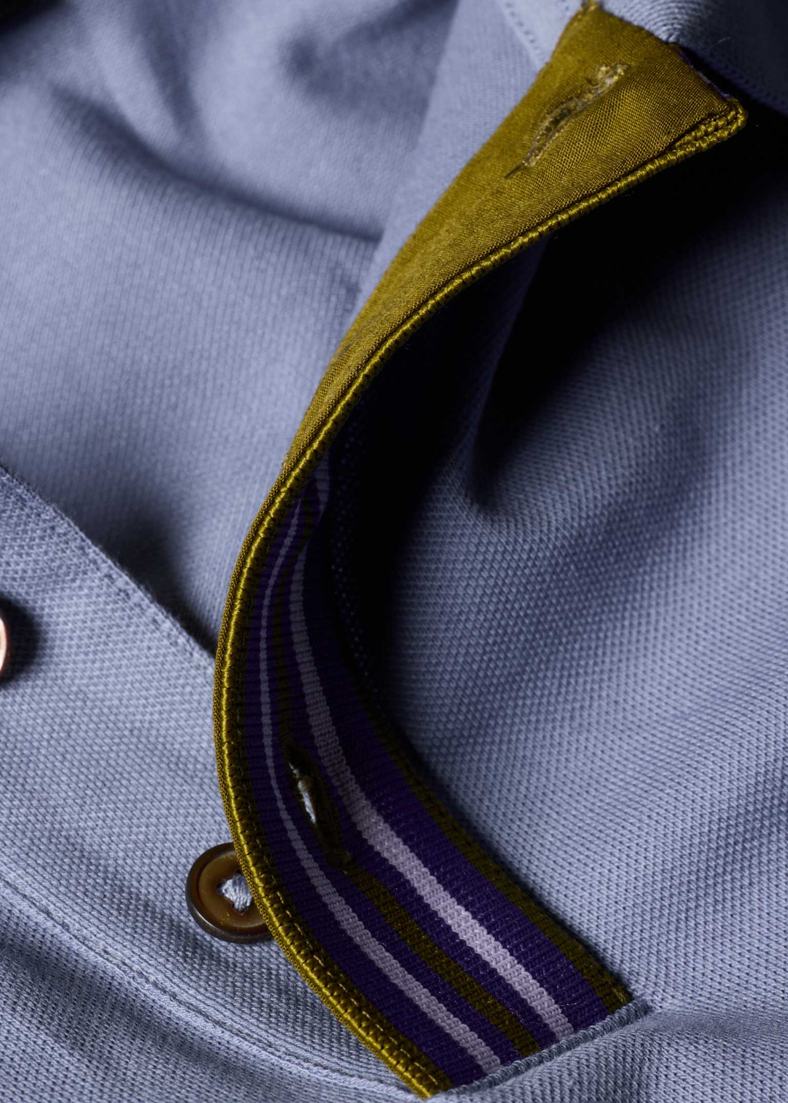 Smooth Fleece Polo Pullover 'Indigo' main image 0