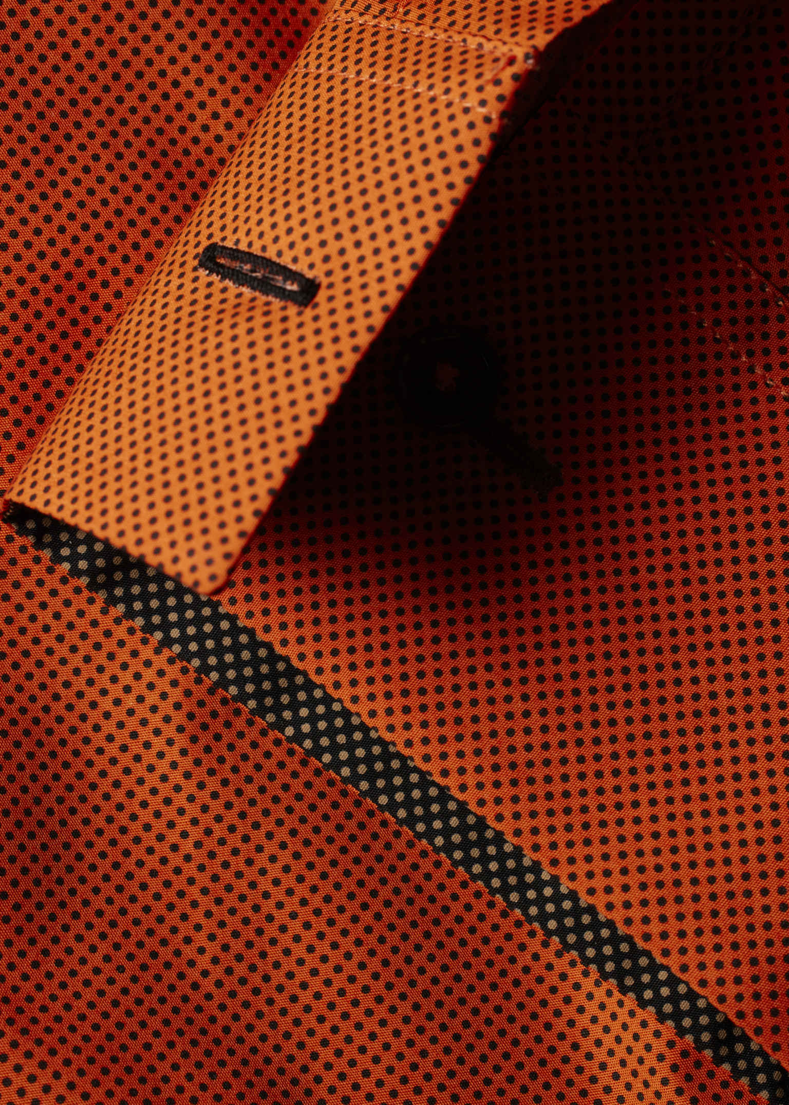 Men's Rust Tiny Dot Print Cotton Shirt