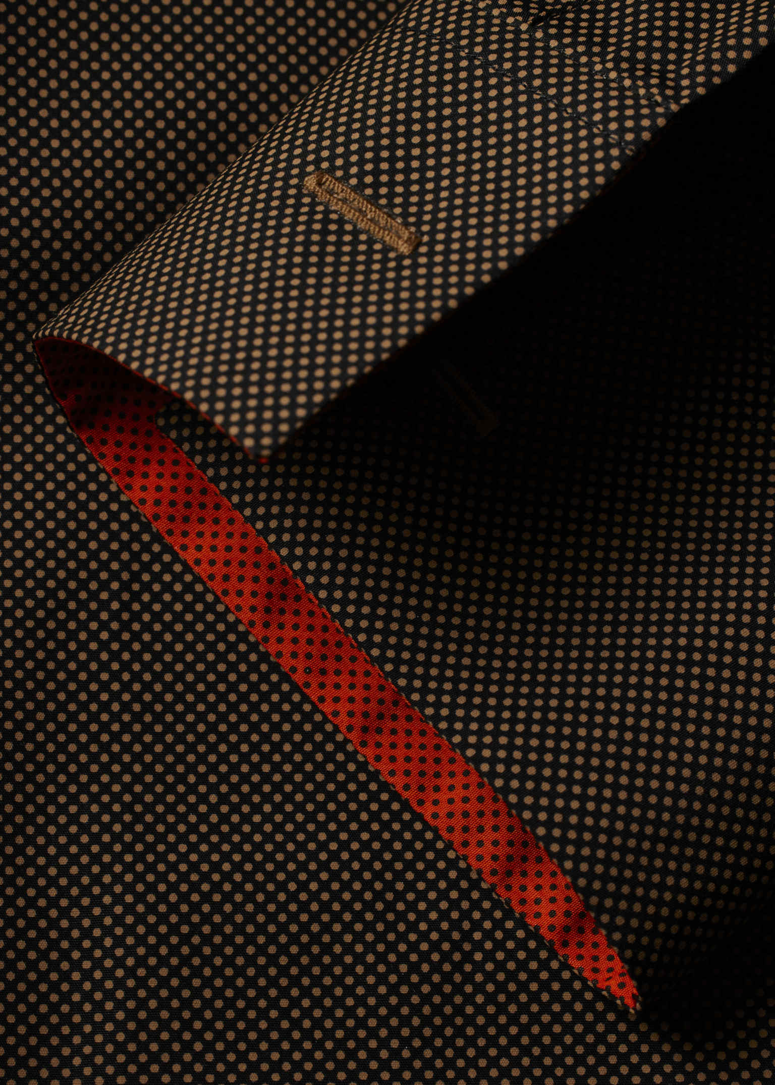 Men's Black Tiny Dot Print Cotton Shirt