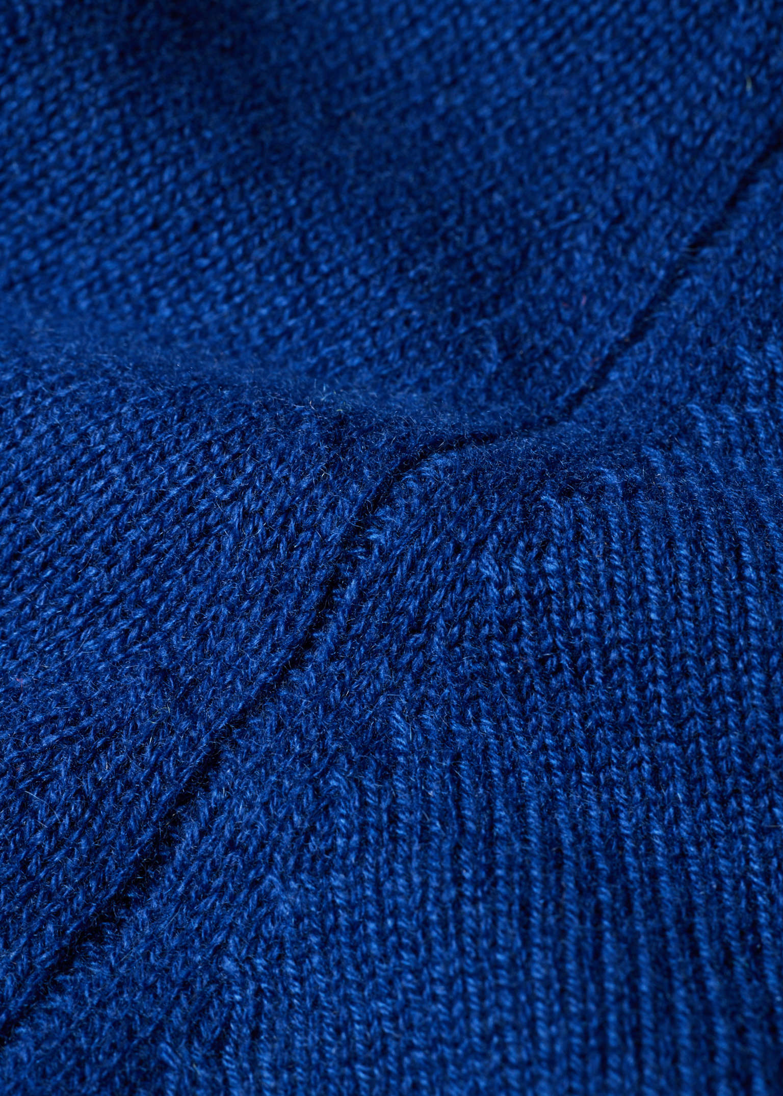 Men's Cobalt Blue Cashmere Crew Neck Sweater