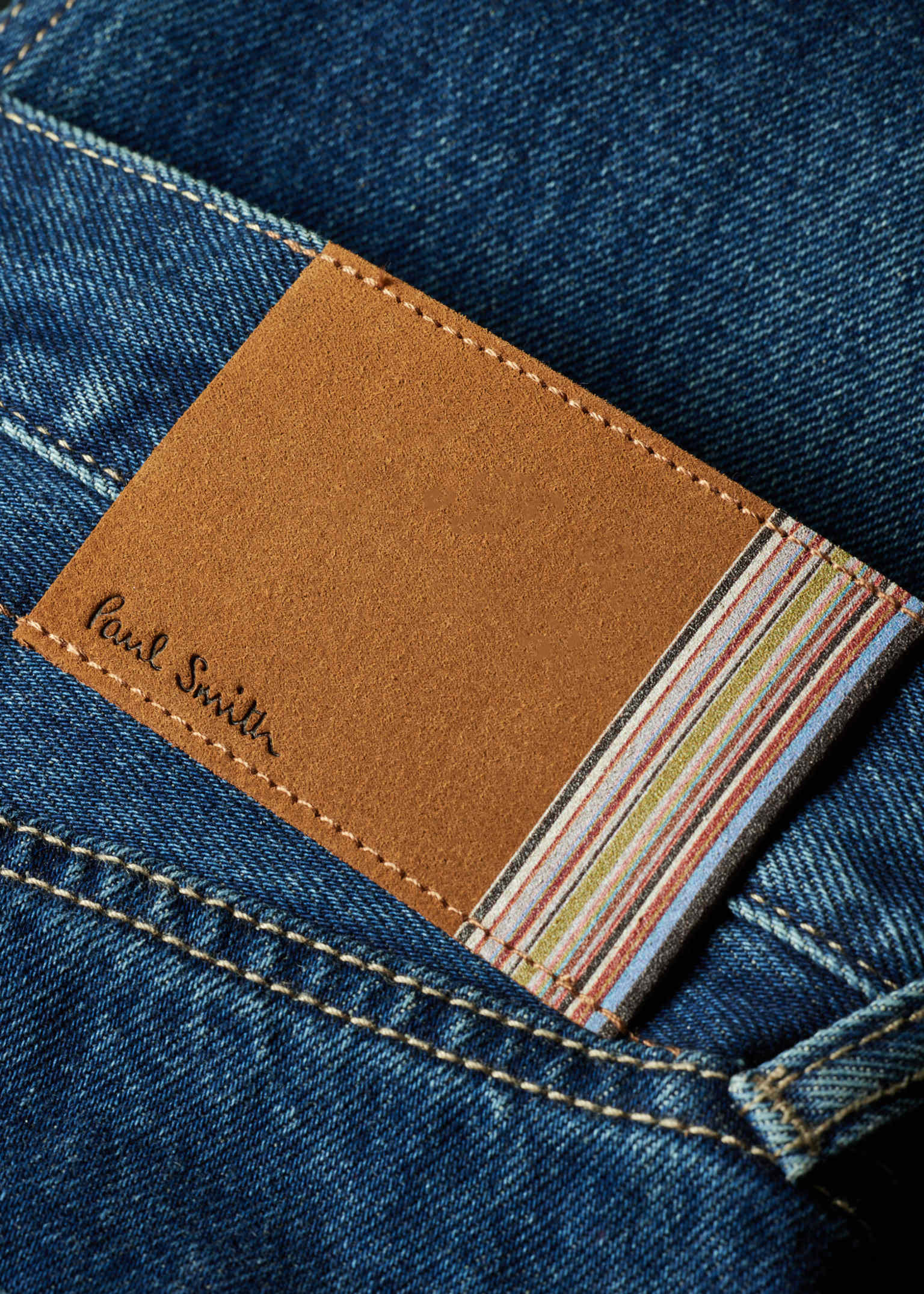 Straight men's light-wash jeans