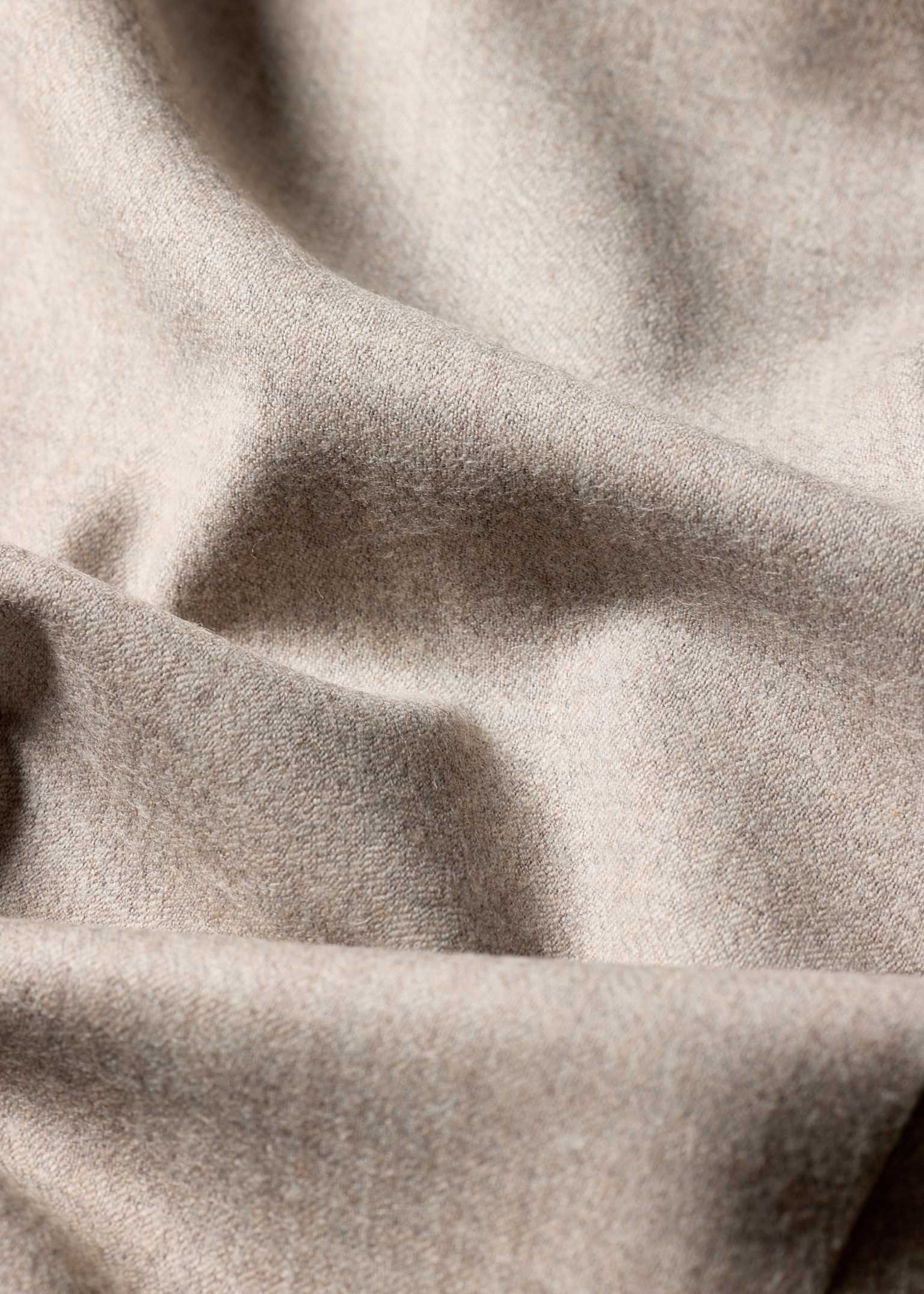 Men's Tailored-Fit Beige Overdyed Wool-Cashmere Flannel Blazer