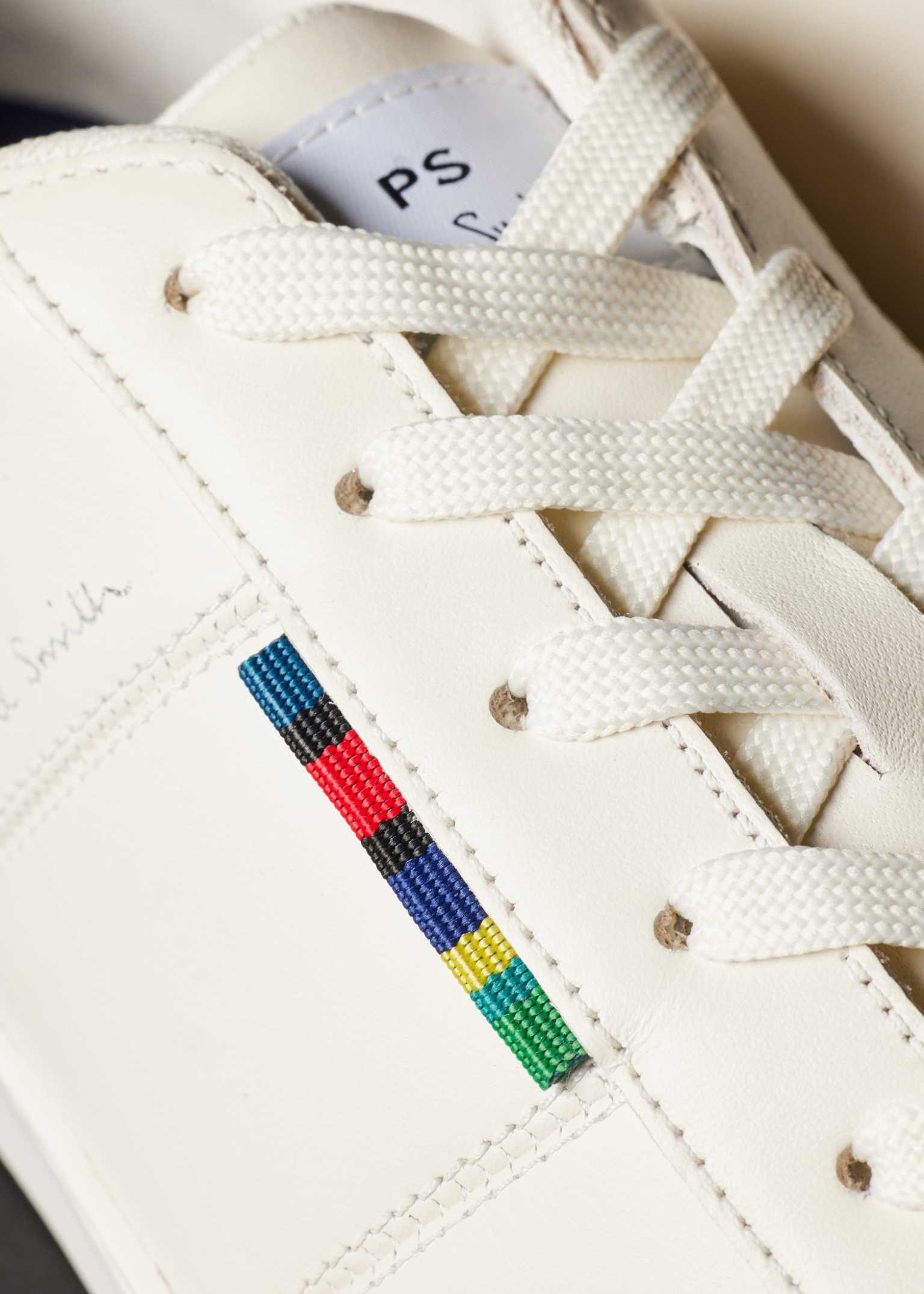 Men's White Leather 'Beech' Trainers