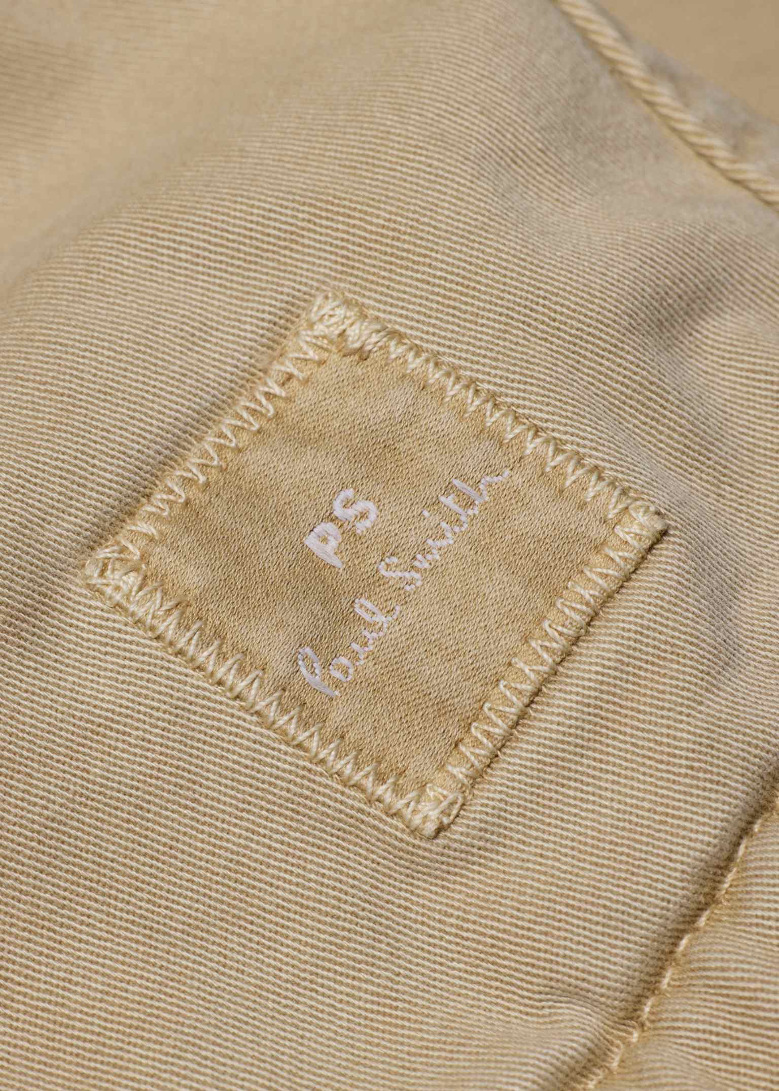 Men's Washed Tan Cotton-Twill Coach Jacket