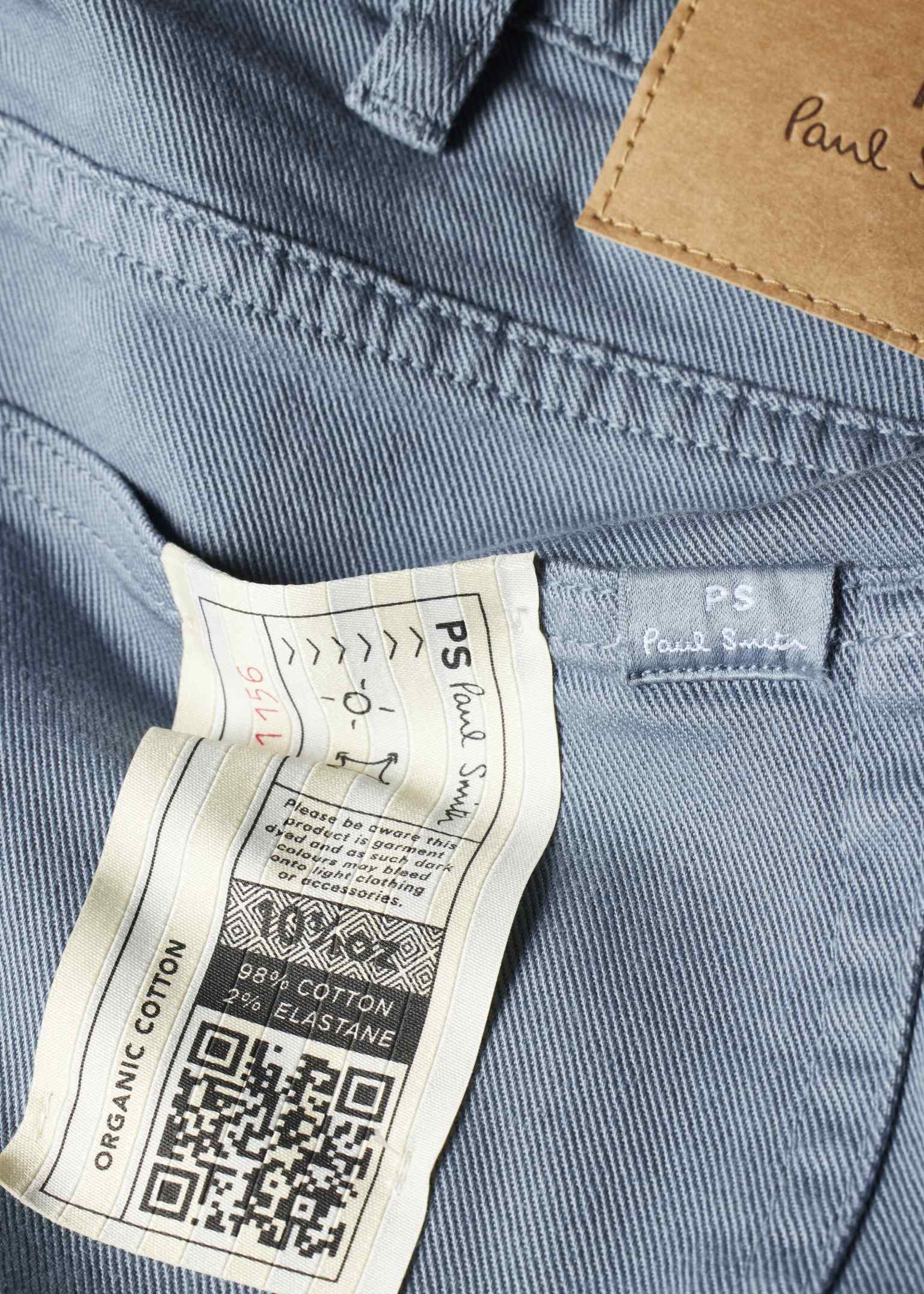 Men's Tapered-Fit Powder Blue Garment-Dyed Organic Cotton-Stretch