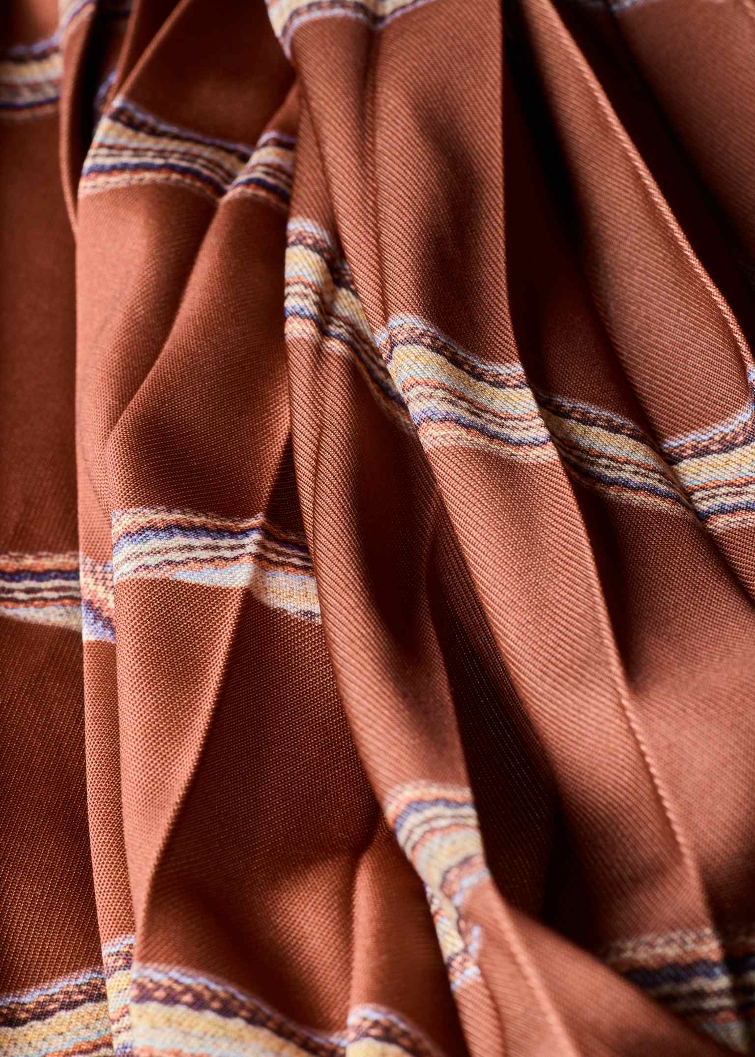 Women's Rust Red 'Signature Stripe' Ribbon Print Skirt