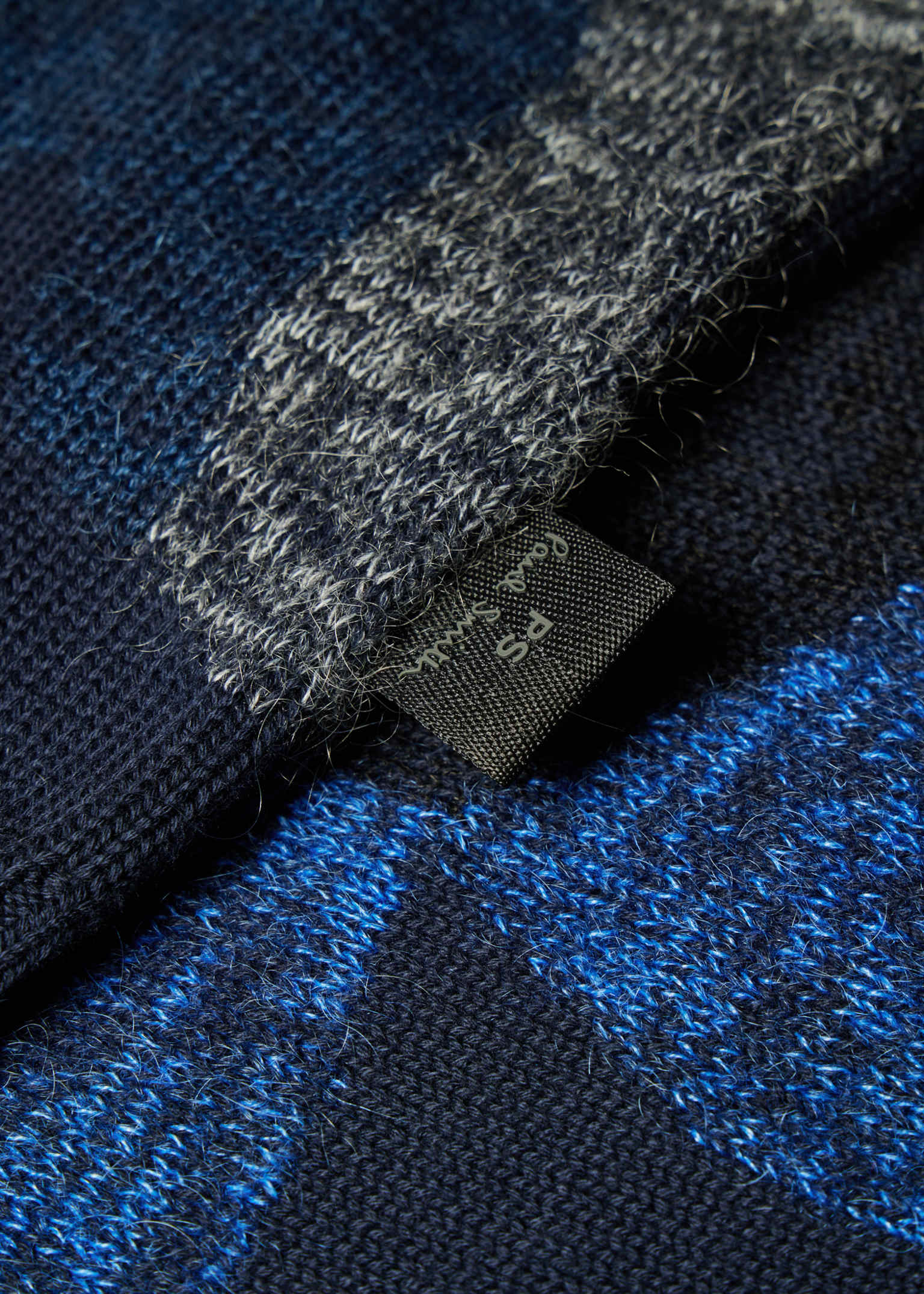 Men's Navy Cotton-Mohair Floral Sweater