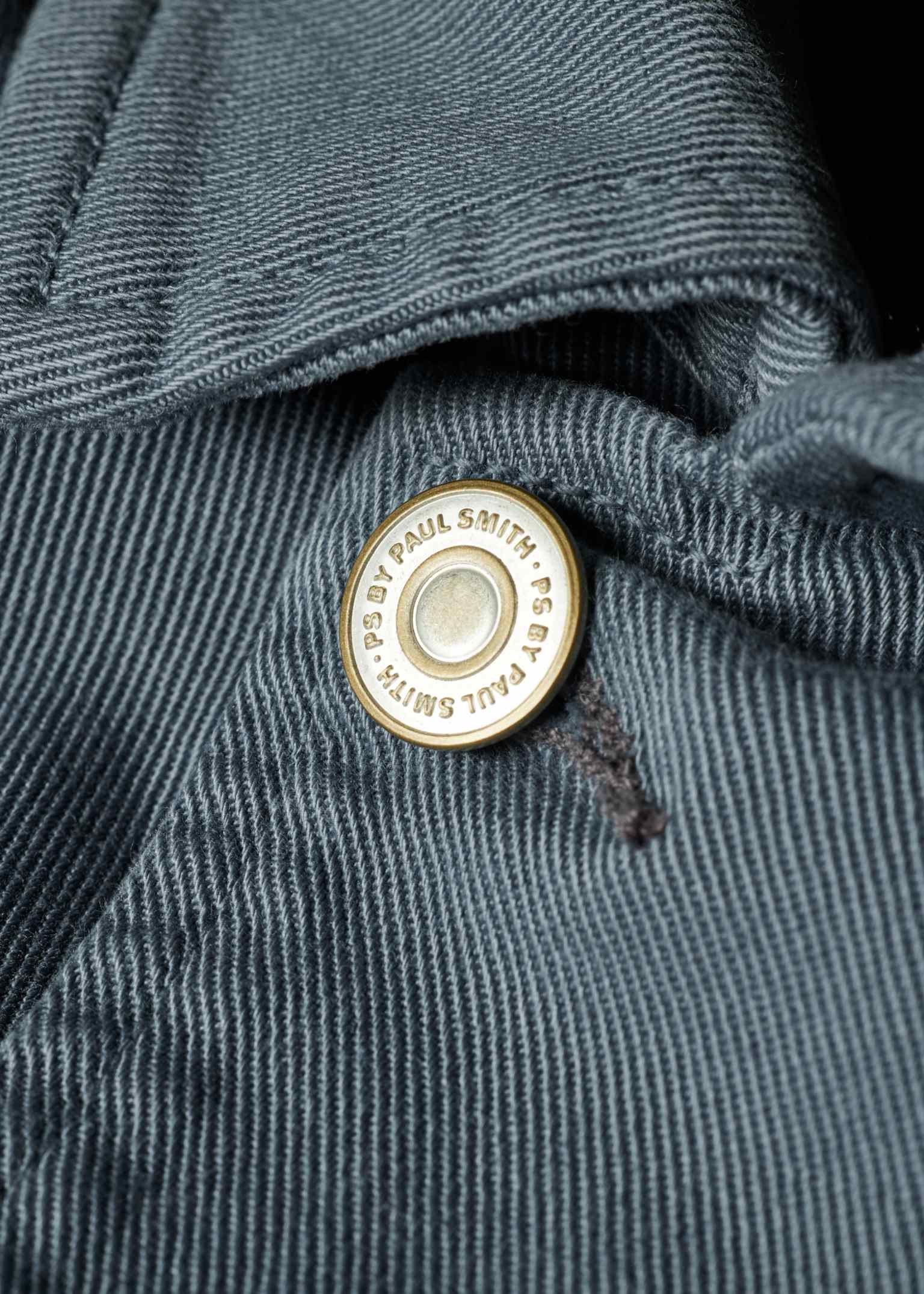 Men's Powder Blue Garment-Dyed Denim Work Jacket