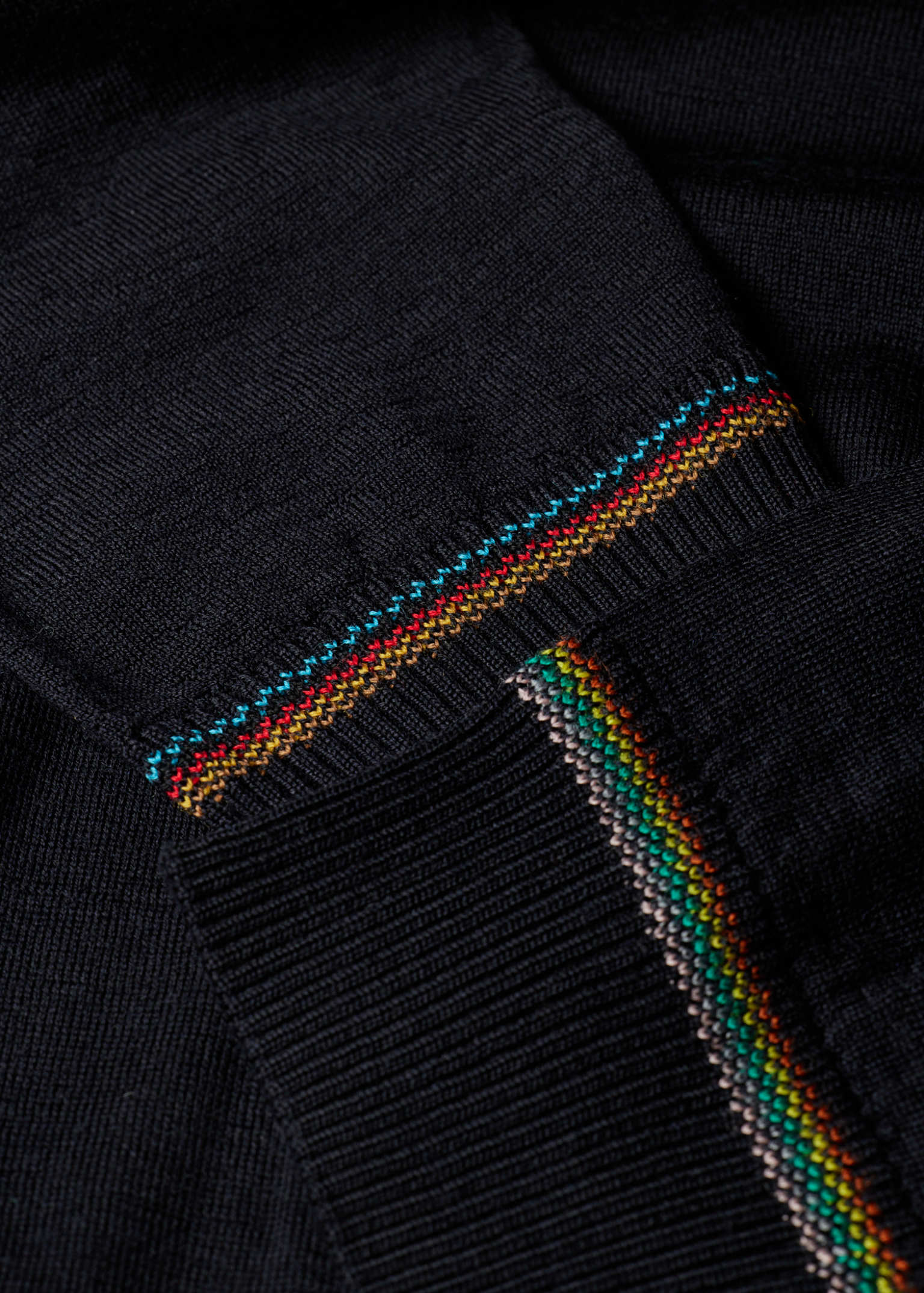 Women's Navy Merino Wool V Neck Sweater