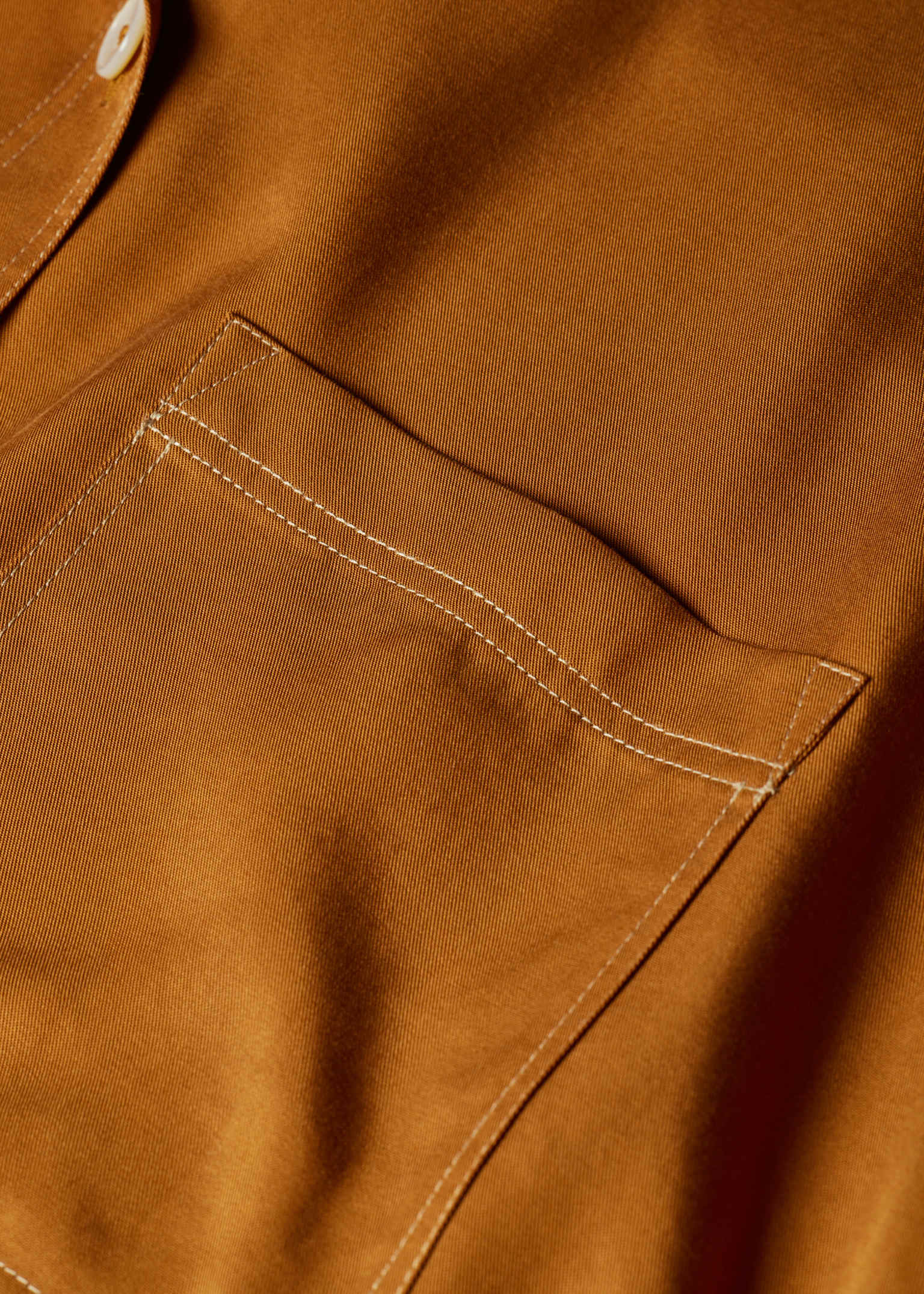 Women's Camel Shirt with Topstitching