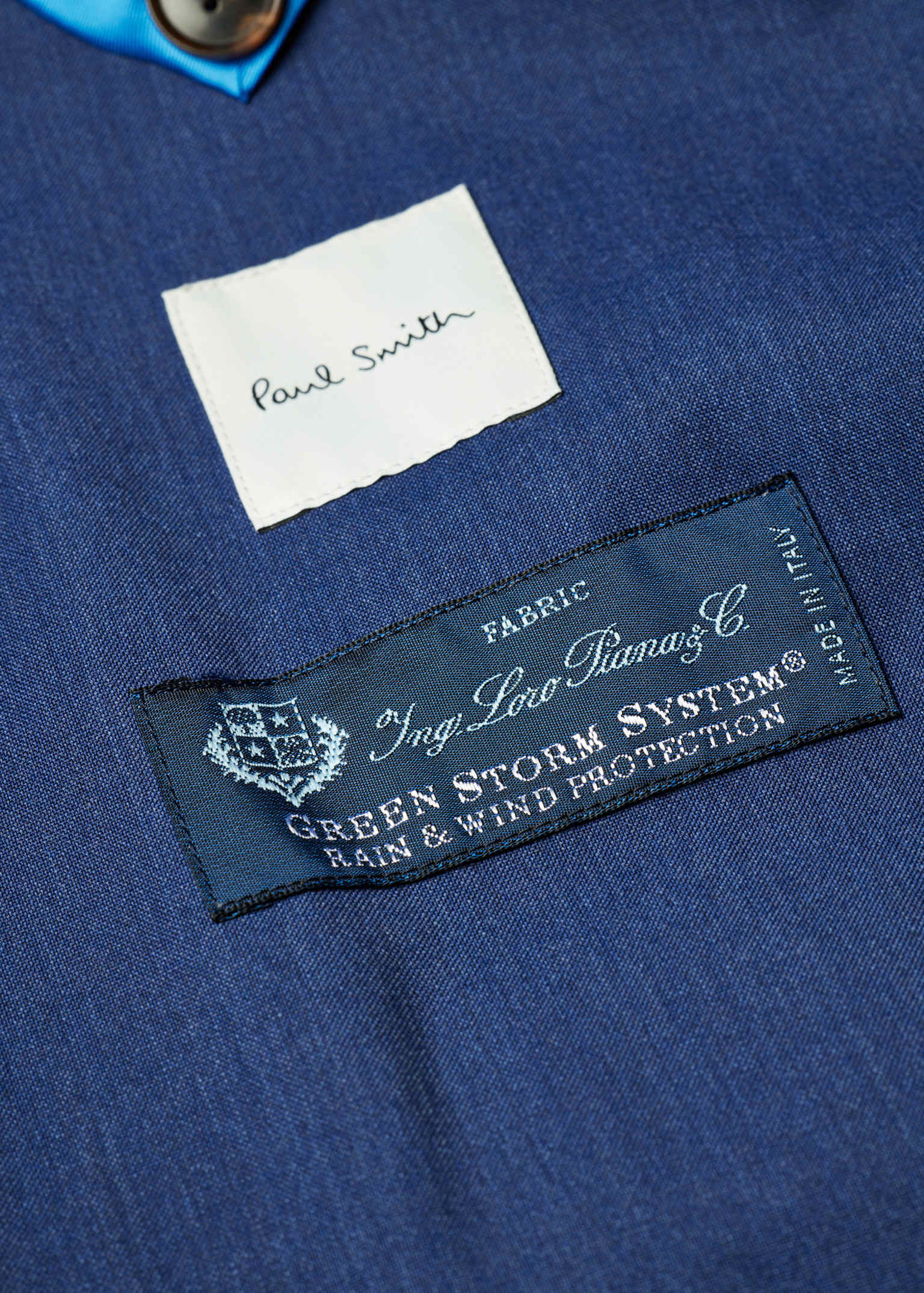 Men's Blue Melange 'Storm System' Wool Technical Blazer
