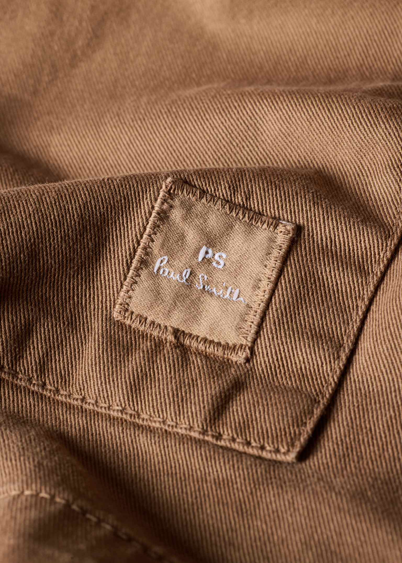 Men's Tan Cotton-Twill 'Stitch Stripe' Work Jacket
