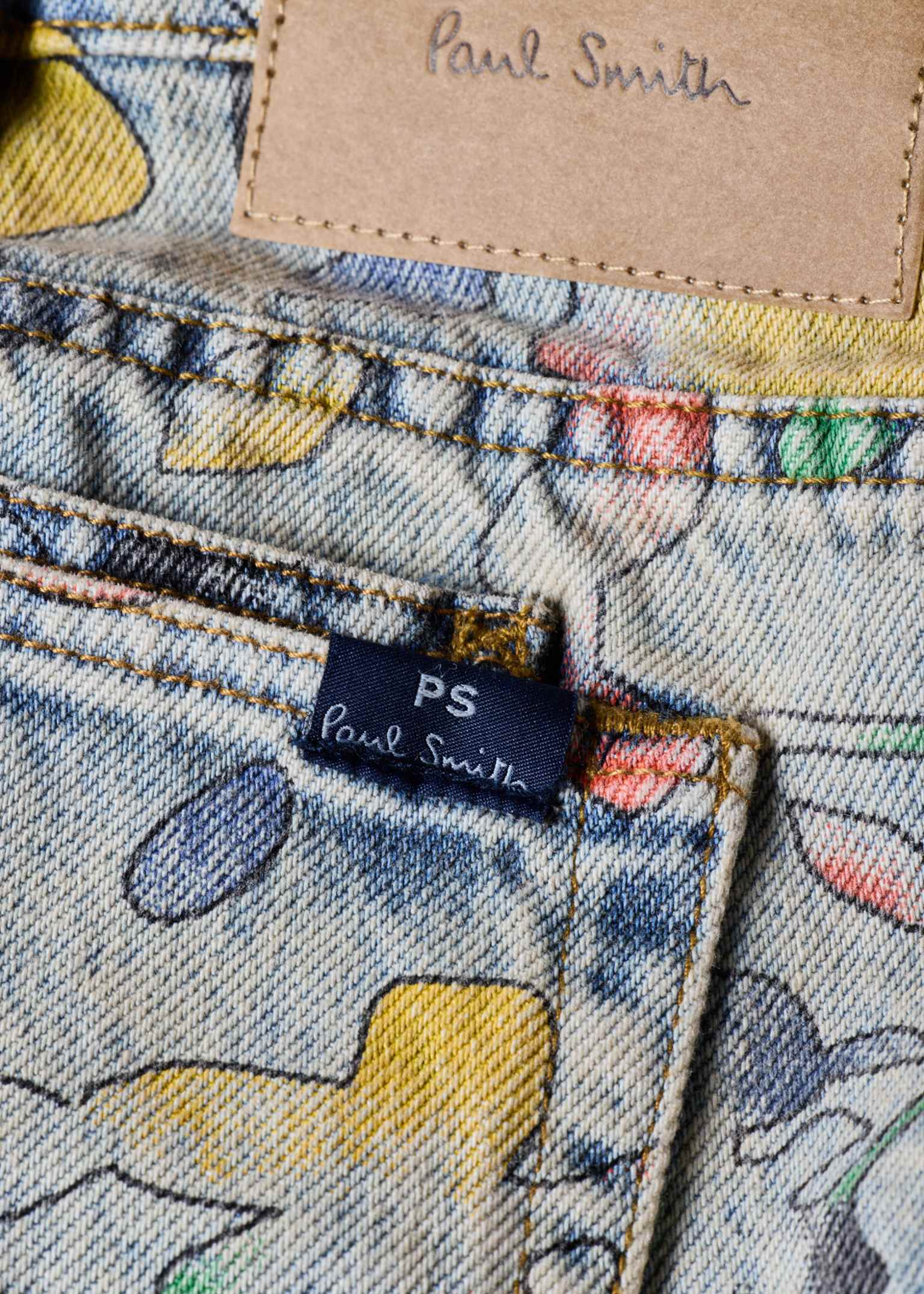 Men's Relaxed Tapered-Fit 'Good Fortune Floral' Print Jeans