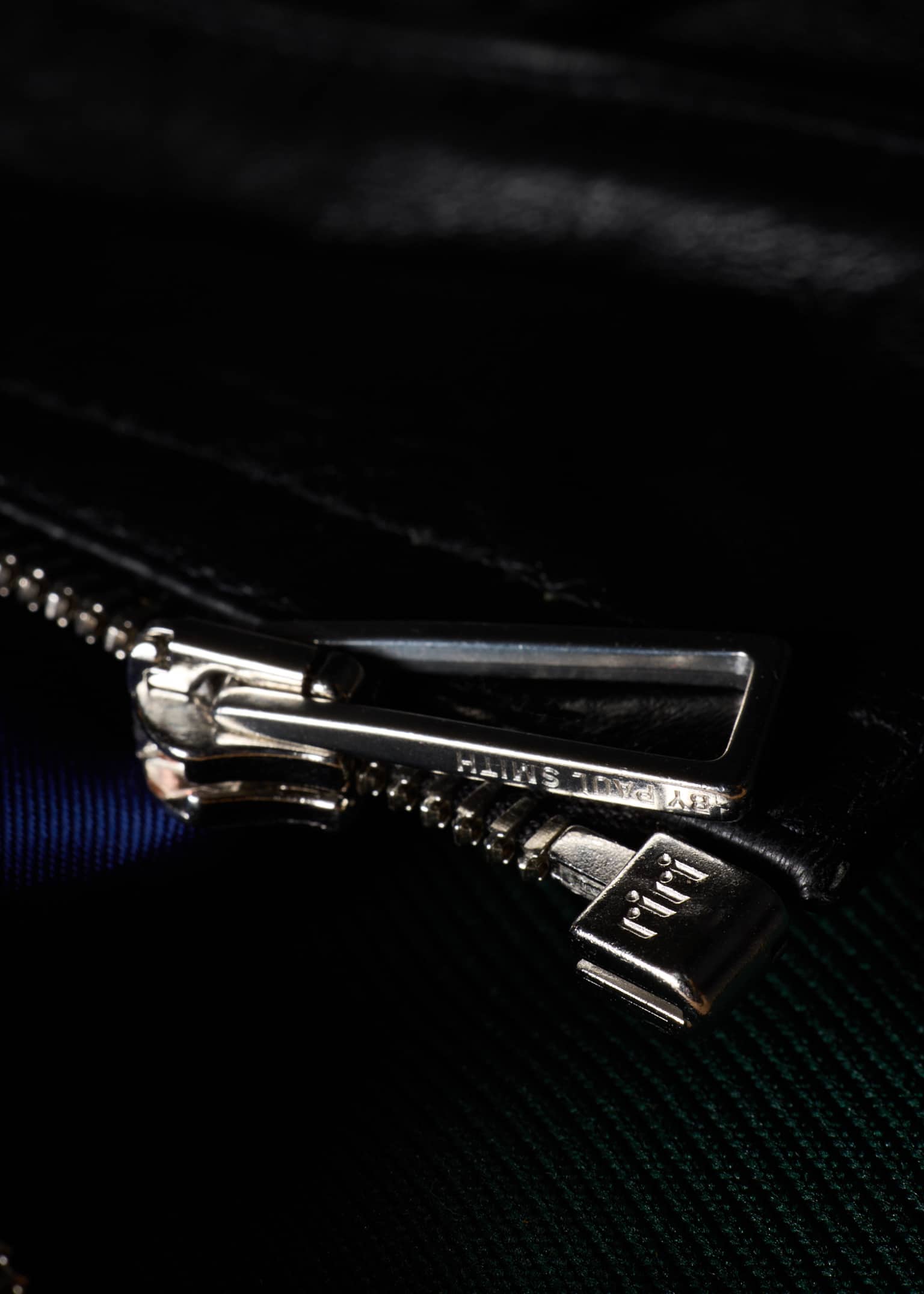 Men's Black Leather Zip-Front Bomber Jacket