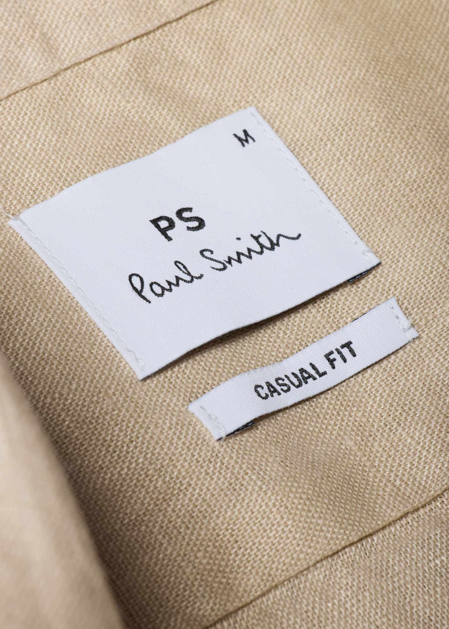 Men's Casual-Fit Piece-Dyed Ecru Shirt