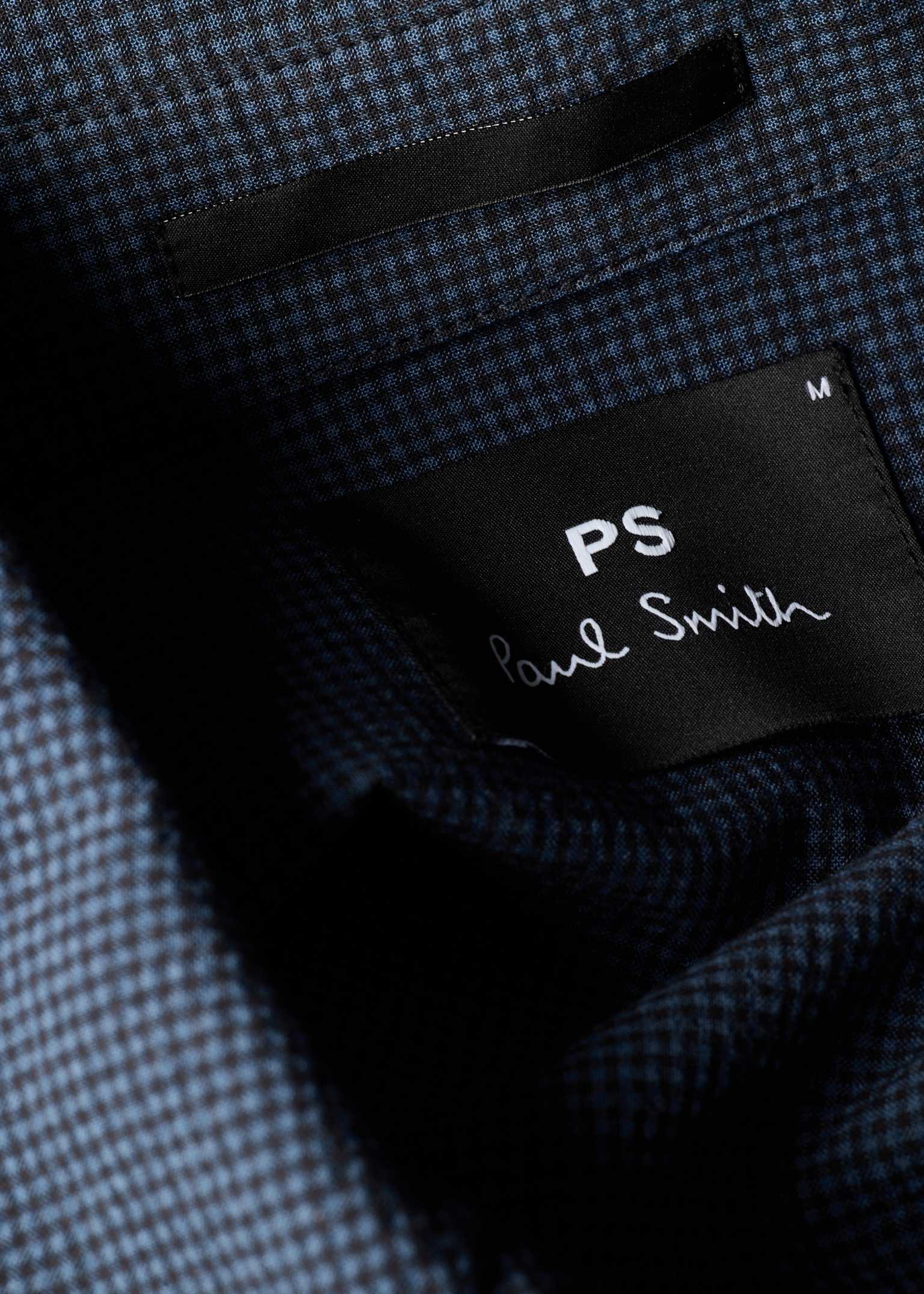 Men's Blue Seersucker Check Zip Shirt Jacket