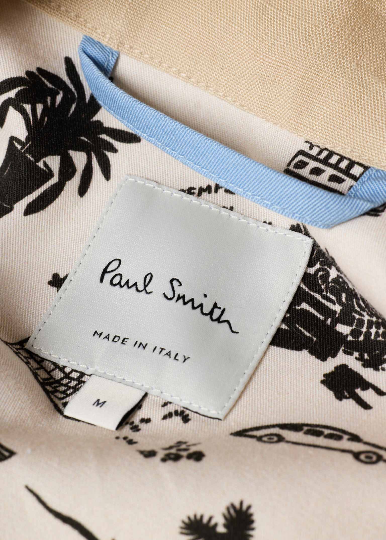 Men's Ecru Linen Patch-Pocket Drawstring Jacket