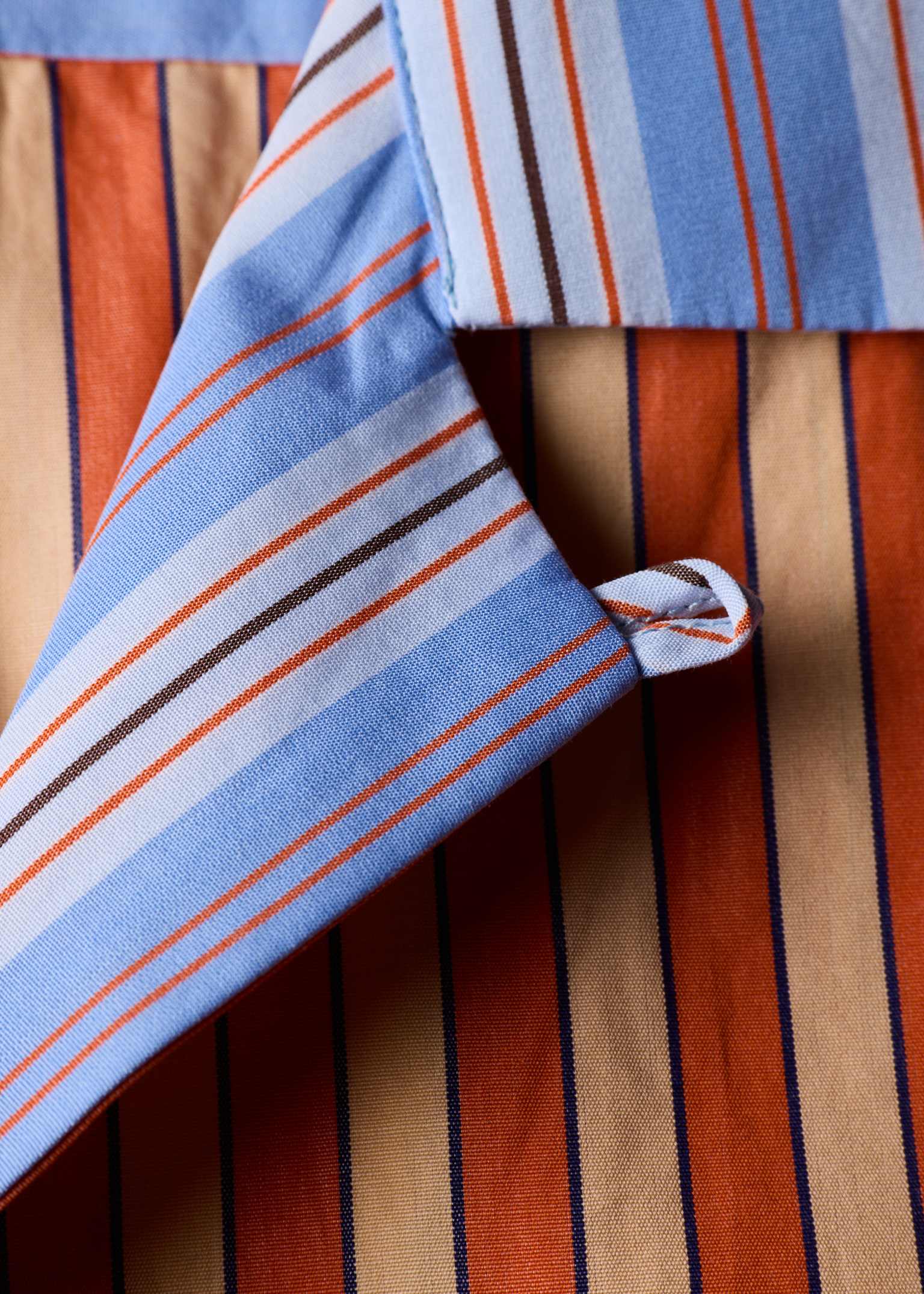 blue and orange dress shirt Chemise Homme à Rayures Mixtes Bleues et Blazer