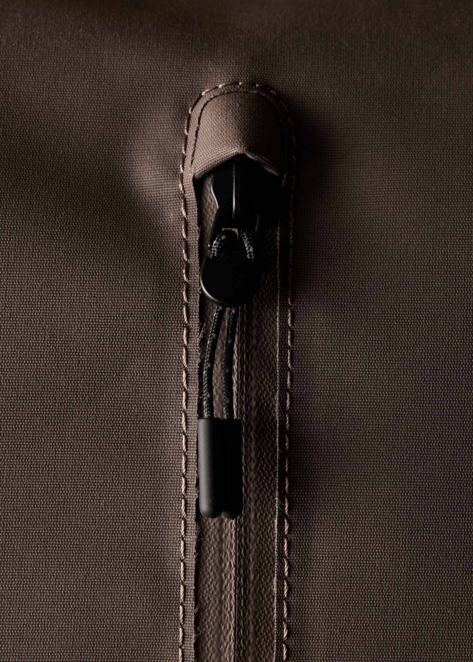 Mauve Nylon Backpack with Leather Trims