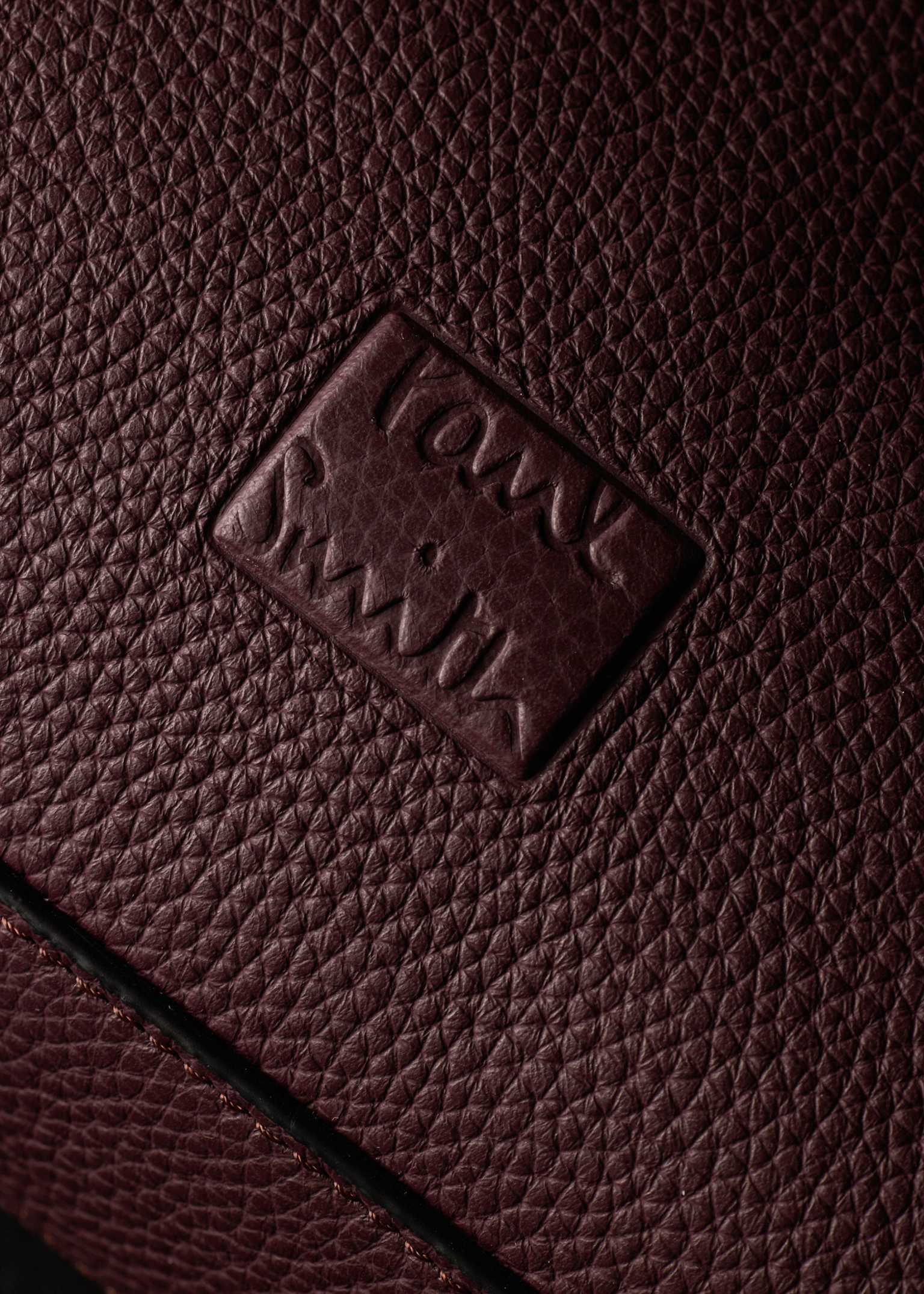 Burgundy Leather Double-Zip Folio