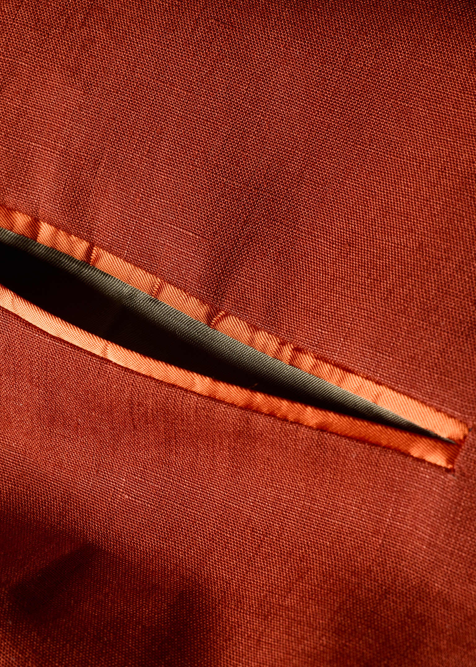 The Soho - Rust Red Linen Two-Button Blazer