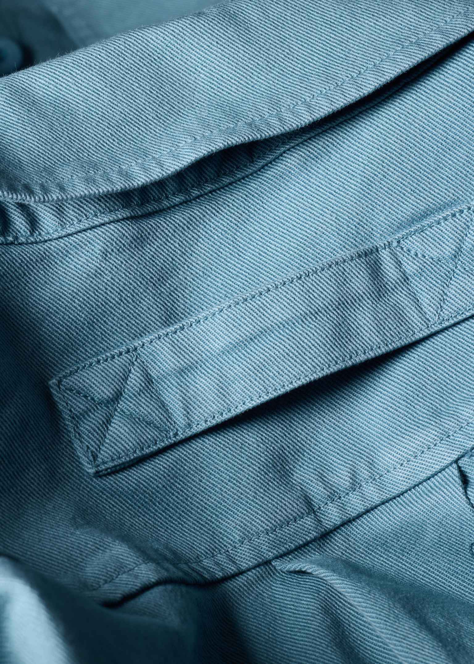 Pale Blue Garment-Dyed Cotton Chore Jacket