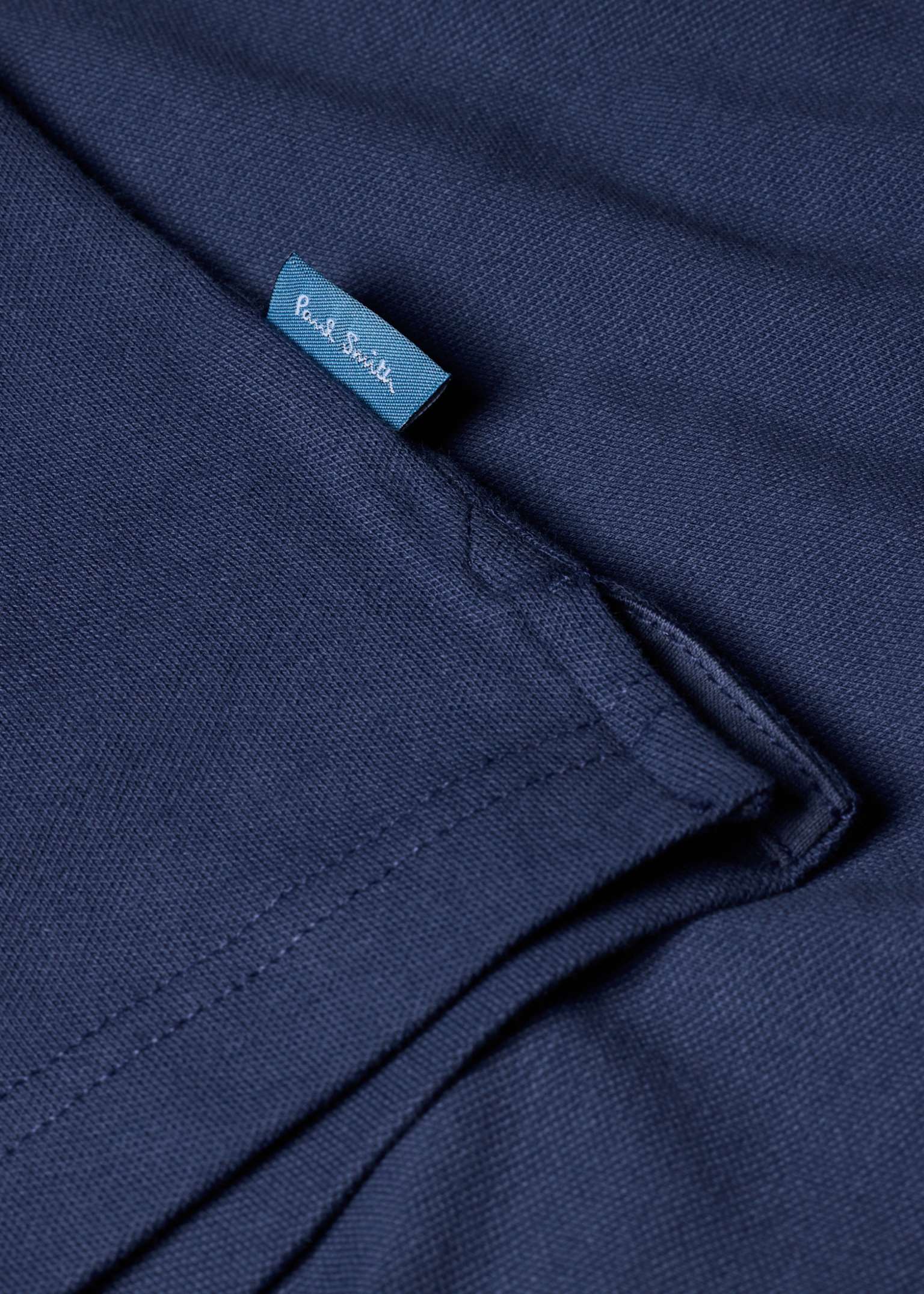 Men's Blue Button-Through Polo Shirt