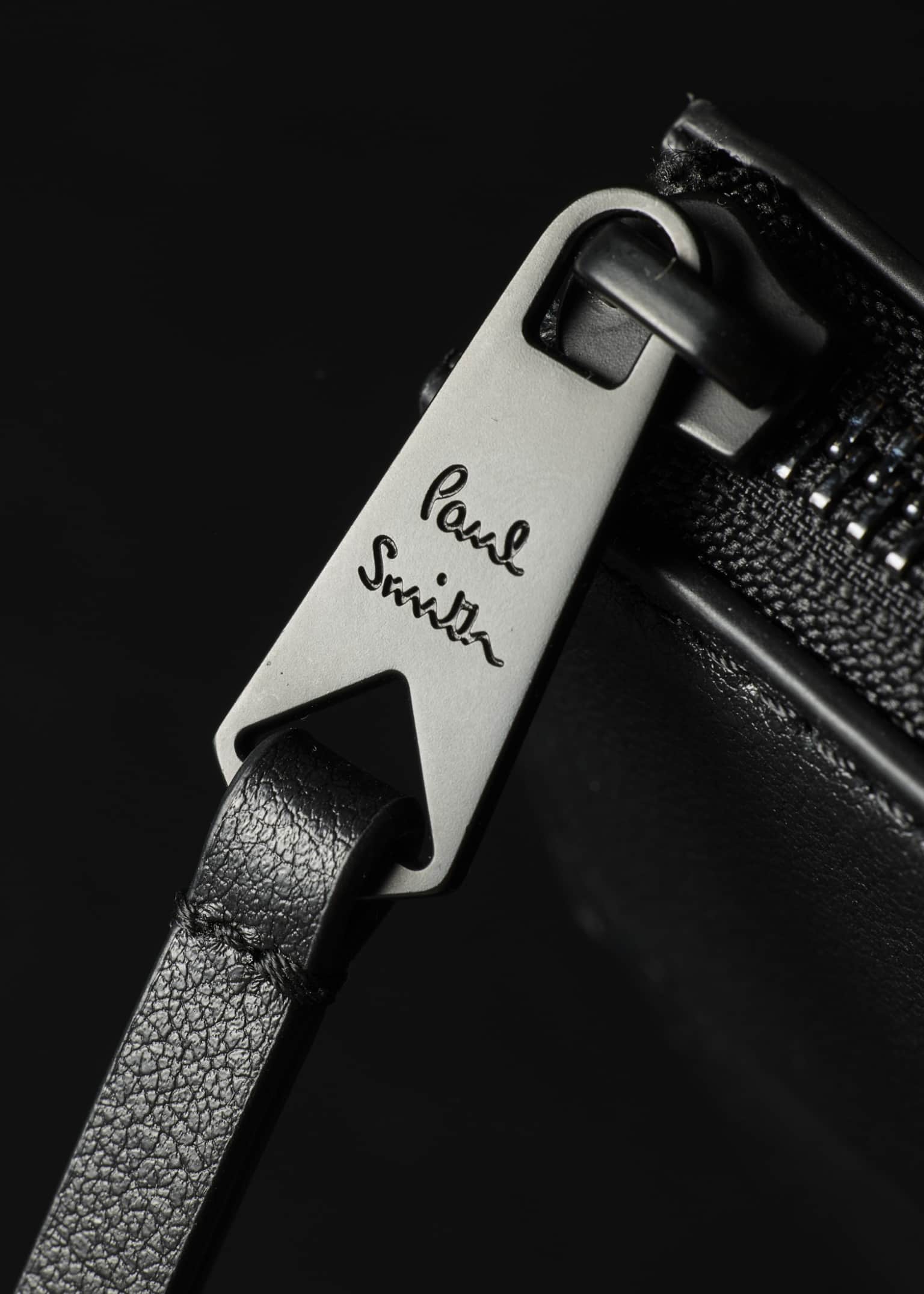 Men's Black 'Hotel Stickers' Leather Document Case