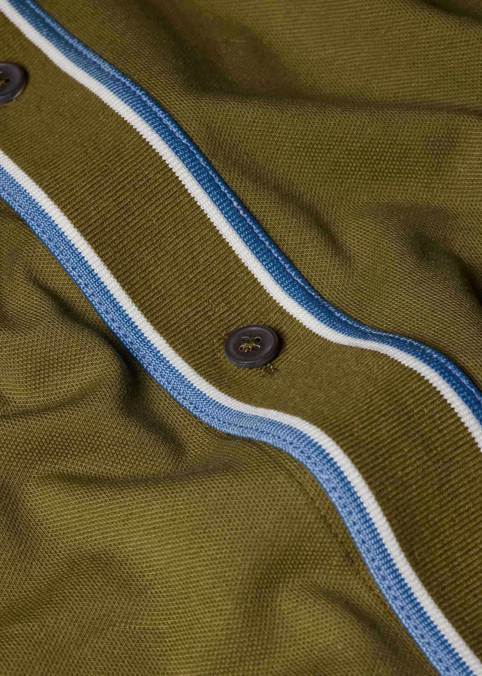 Khaki Button-Through Polo Shirt Paul Smith