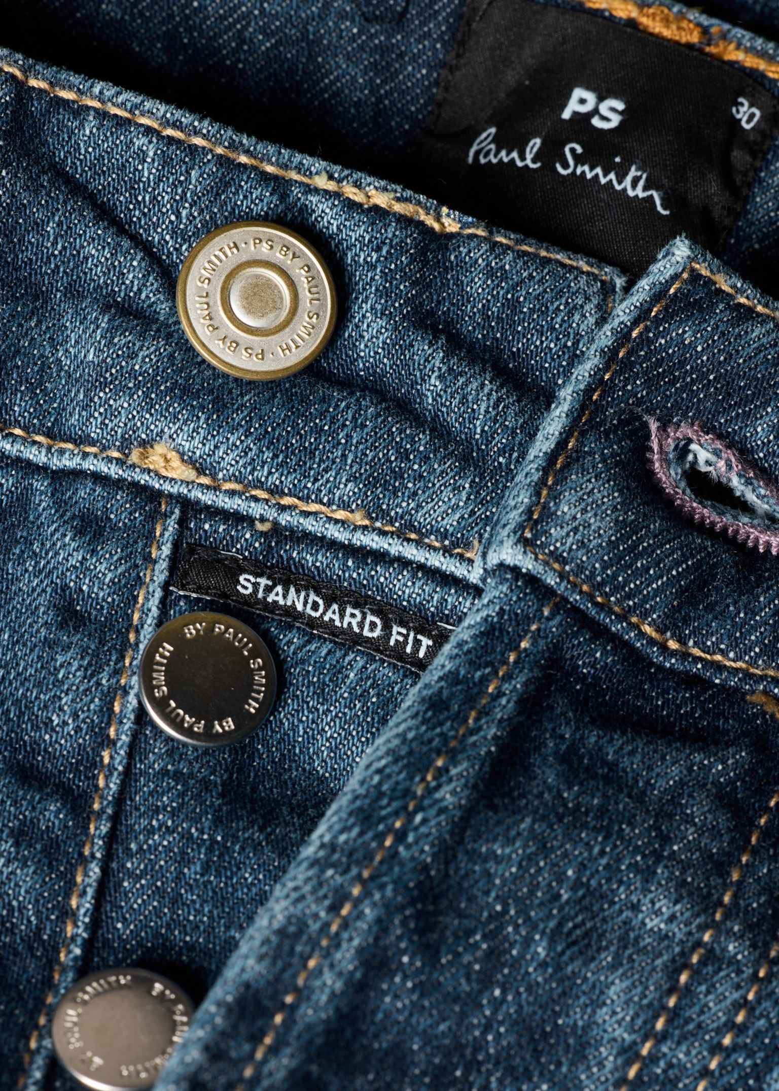 Men's Standard-Fit Mid-Wash 'Organic Authentic Twill' Jeans