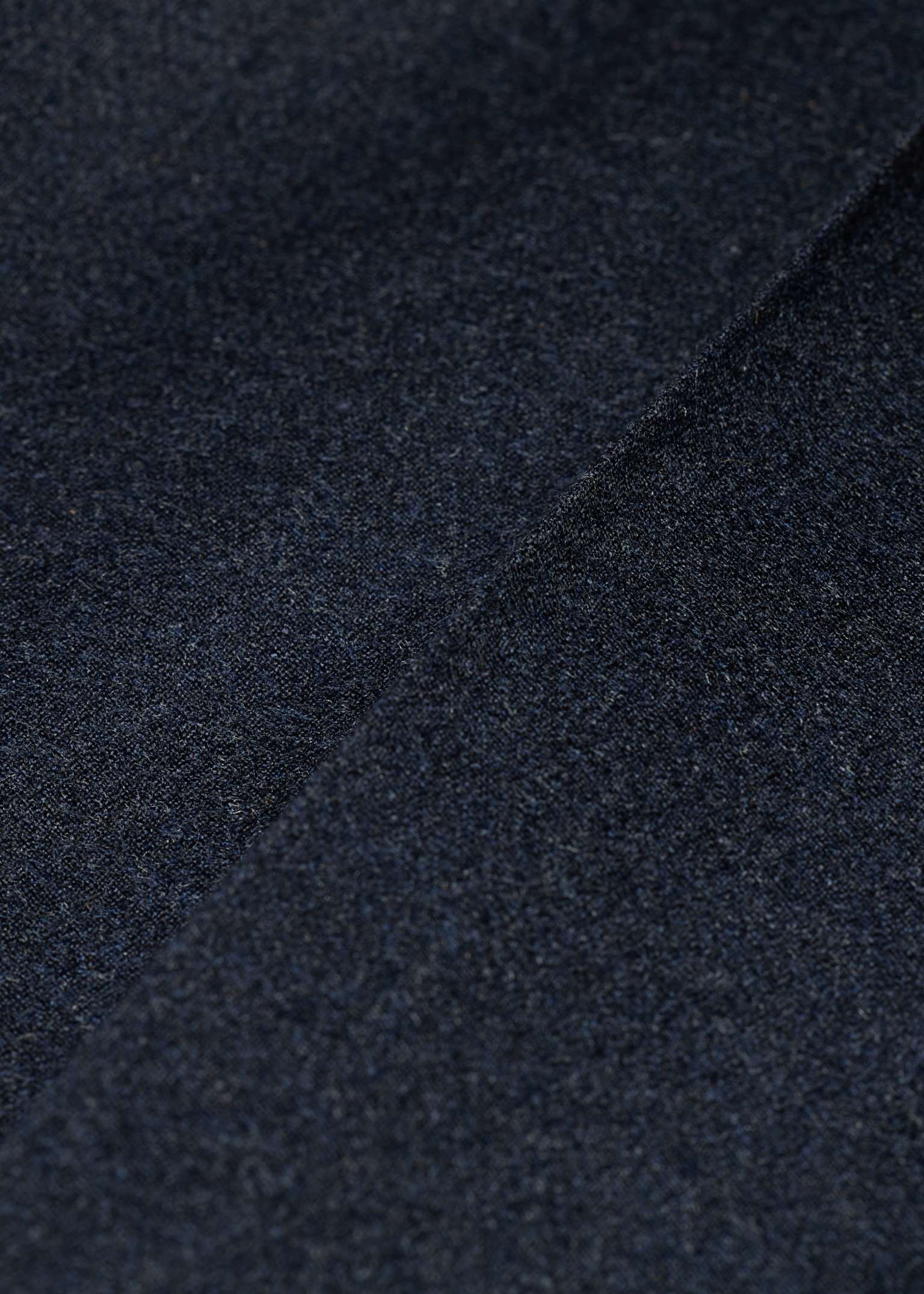 Men's Navy Wool-Cashmere Flannel Trousers
