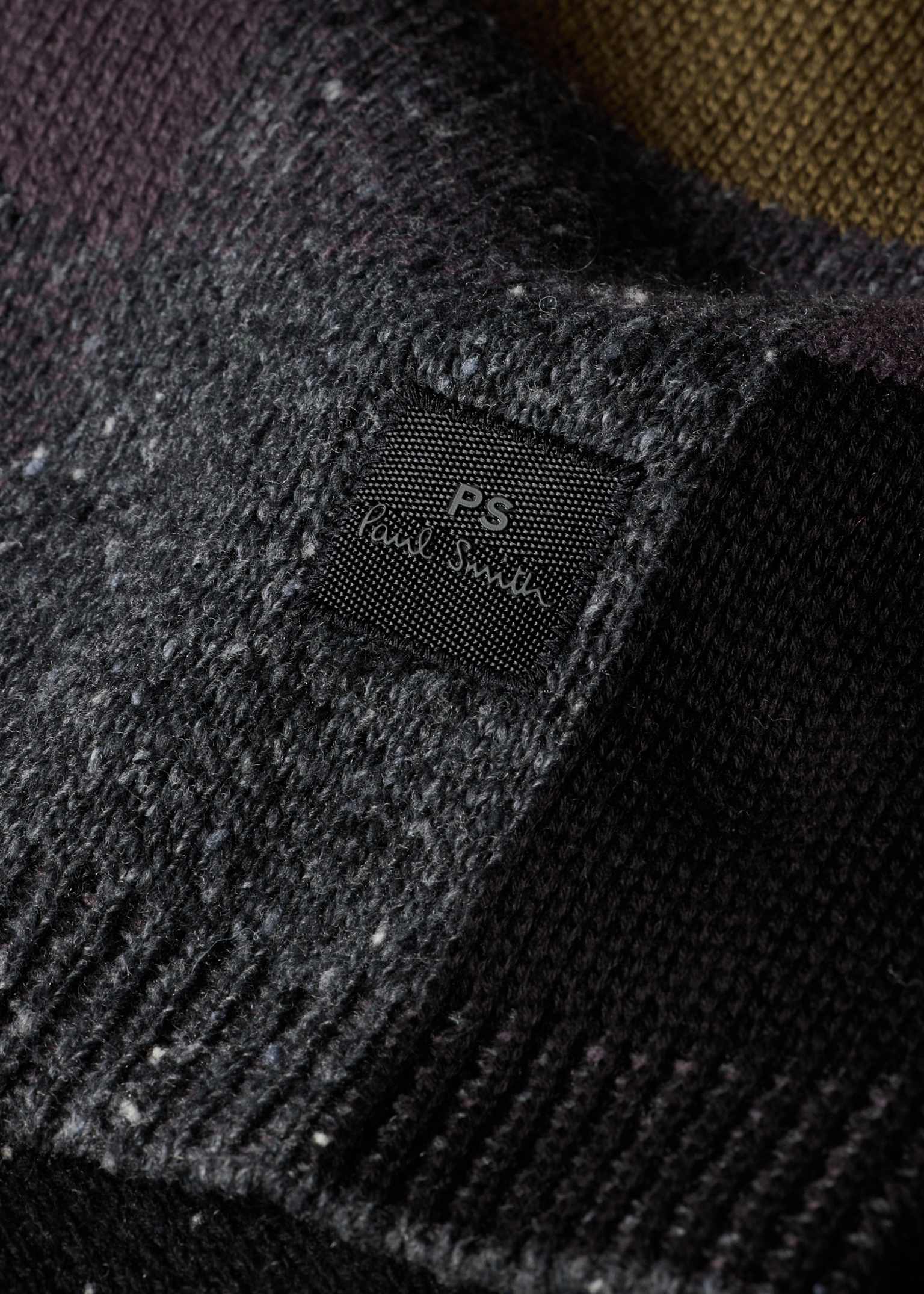 Men's Brown Pebbles Check Wool-Blend Cardigan