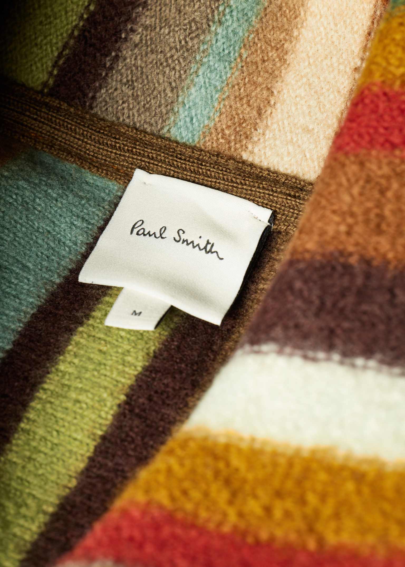 Merino Wool 'Signature Stripe' Zip Cardigan Paul Smith