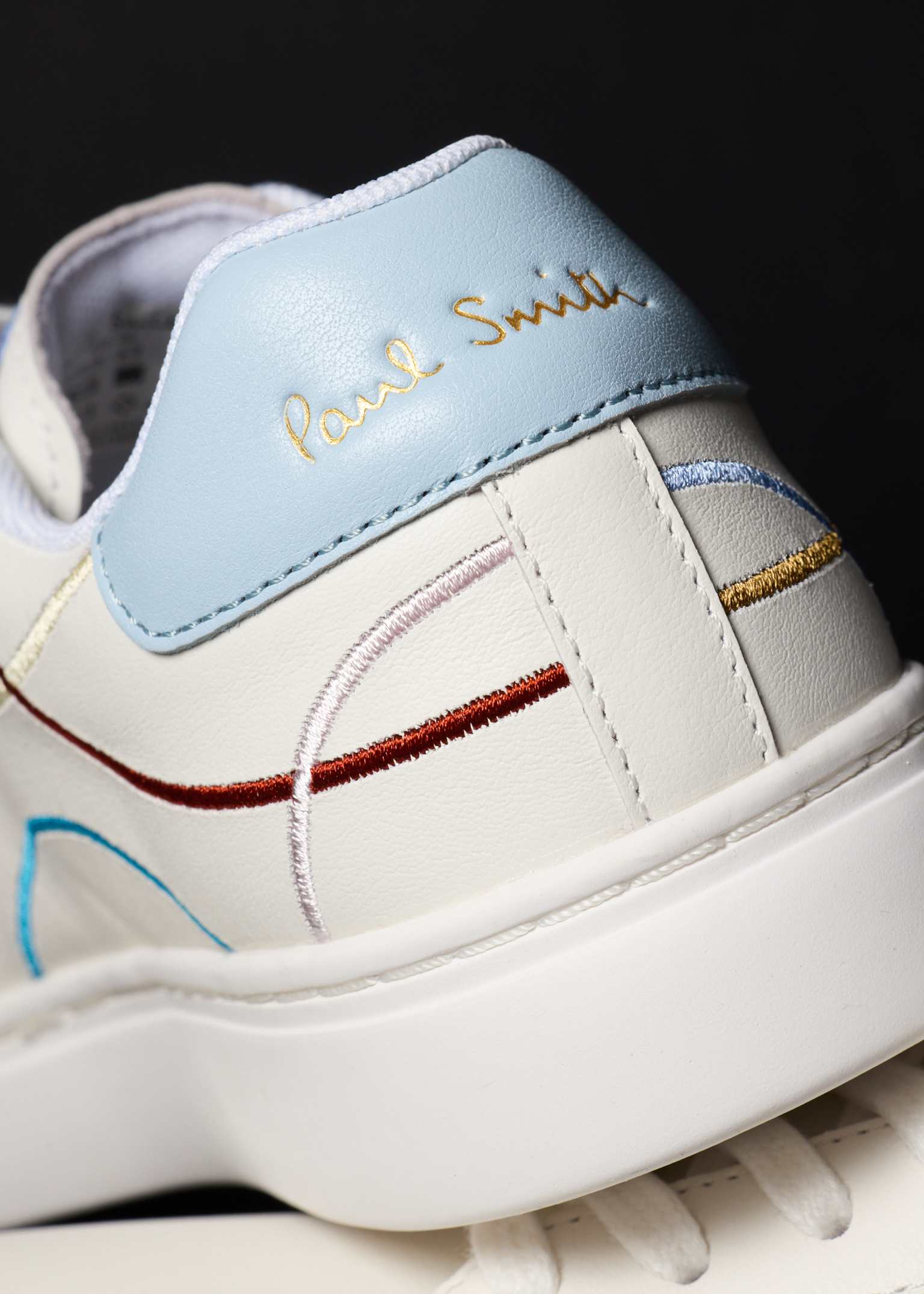 Women's 'Lapin' White 'Embroidery Lines' Trainers