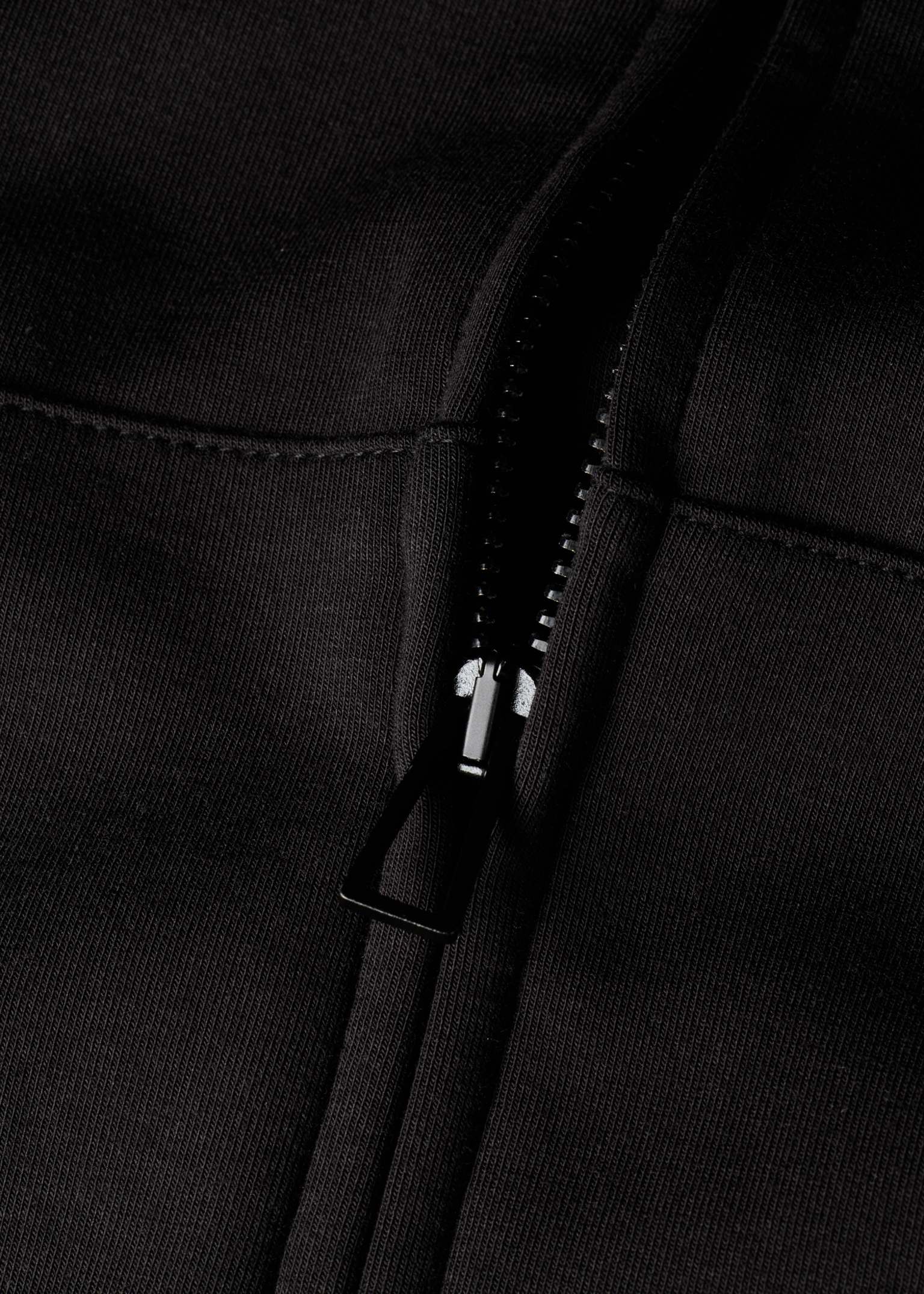 Men's Black Happy Logo Zip Hoodie
