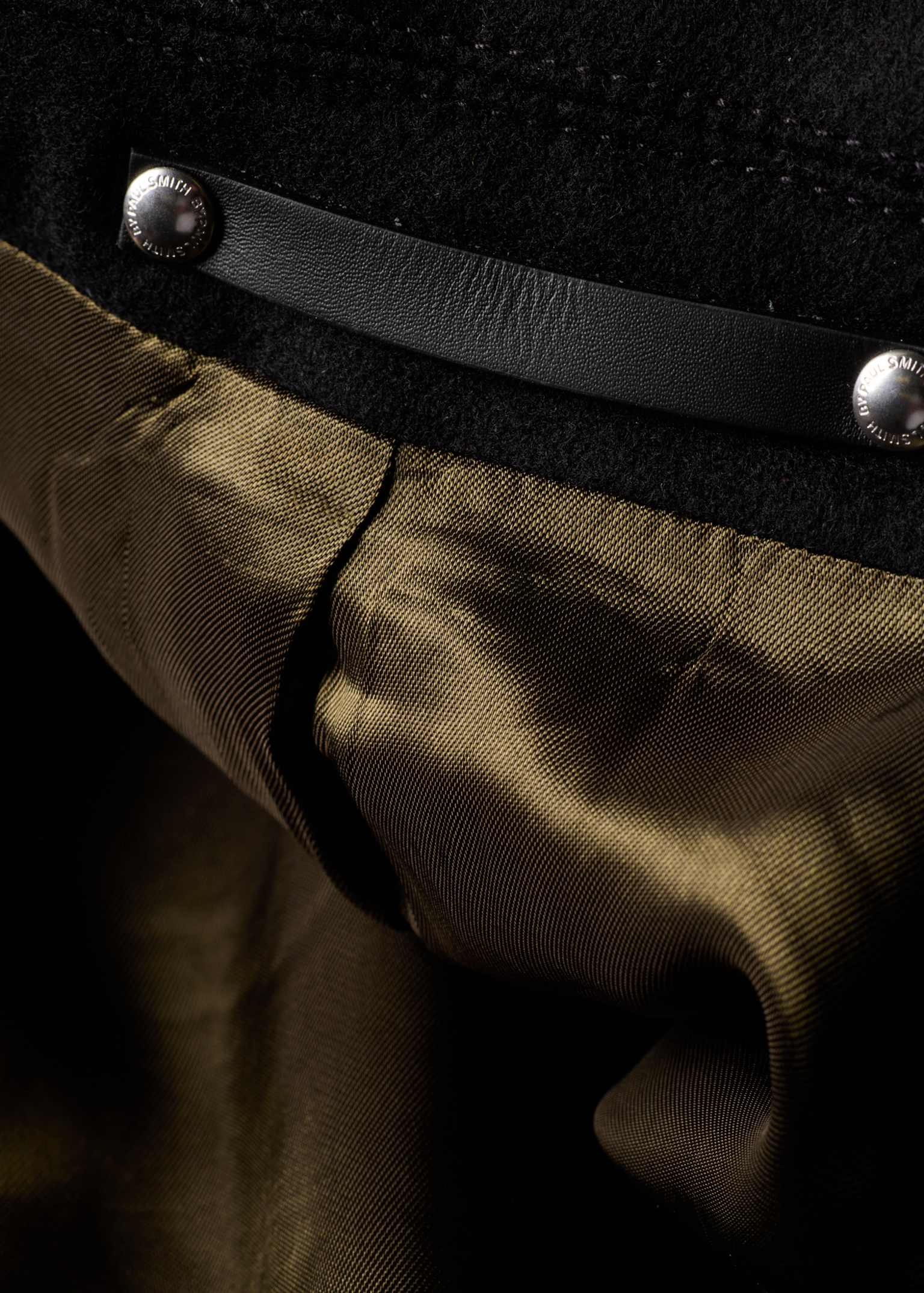 Men's Black Wool-Blend Pea Coat