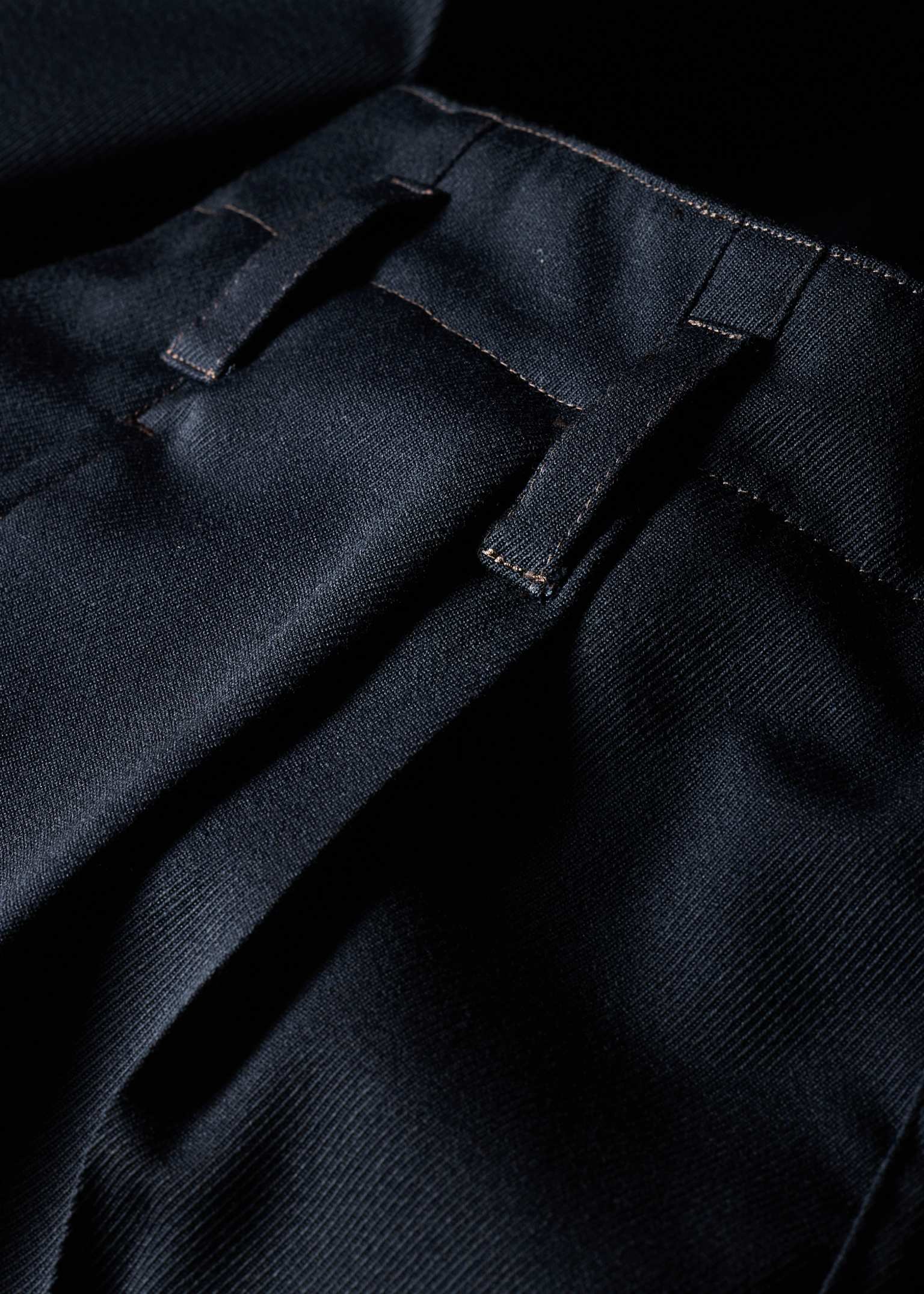 Men's Relaxed-Fit Navy Wool-Twill Trousers