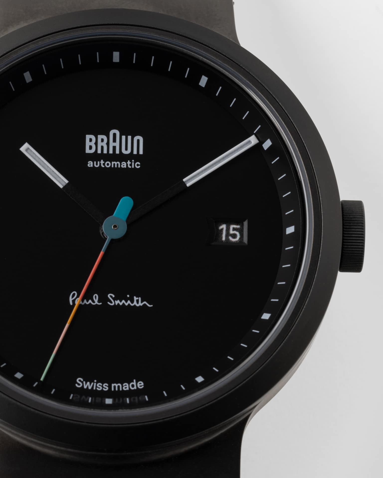 The Paul Smith + Braun Swiss-Made Watch