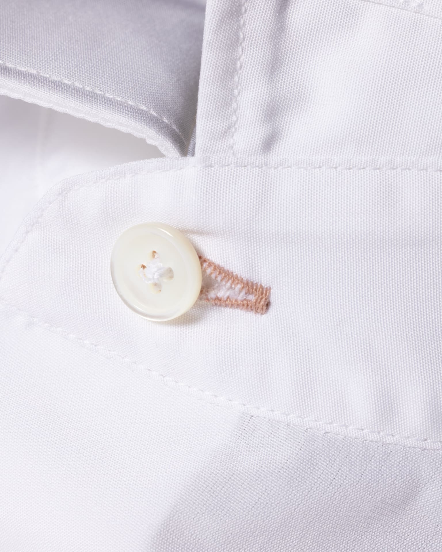 Detail View - Slim-Fit White Poplin Cotton Shirt With 'Artist Stripe' Cuff Lining Paul Smith
