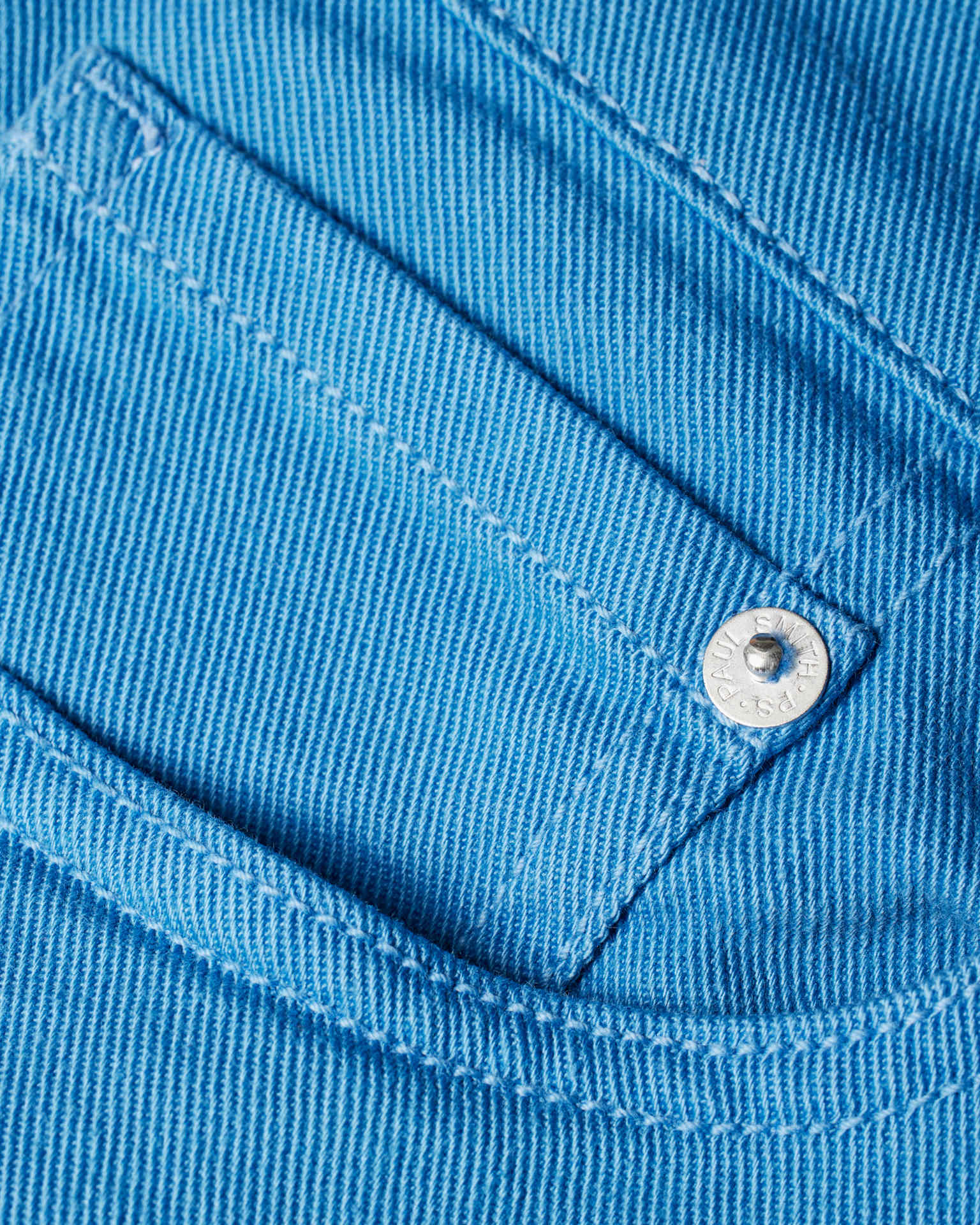 Tapered-Fit Bright Blue Garment-Dyed Organic Cotton-Stretch Jeans