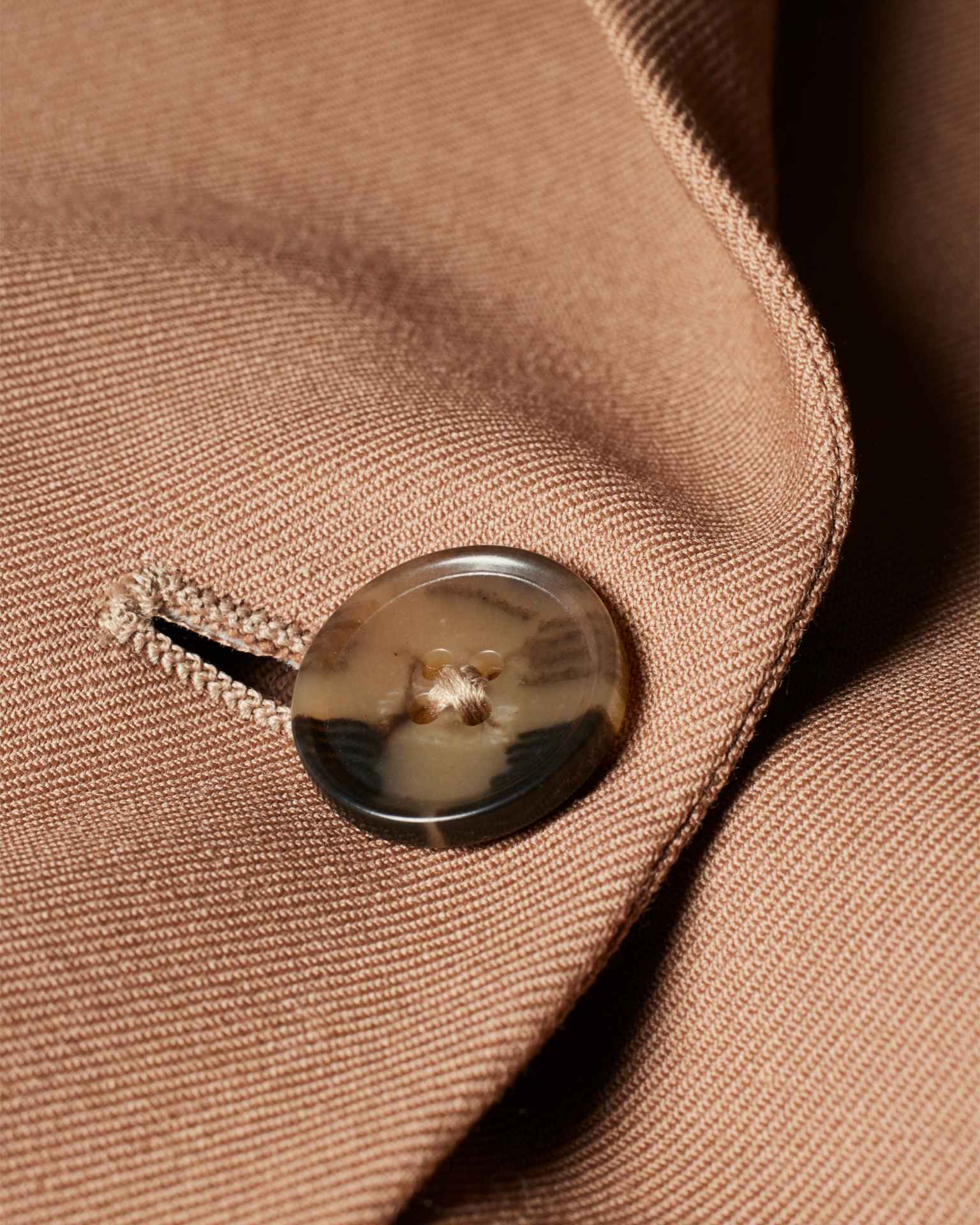 Women's A Suit To Travel In - Taupe Wool Double Breasted Blazer