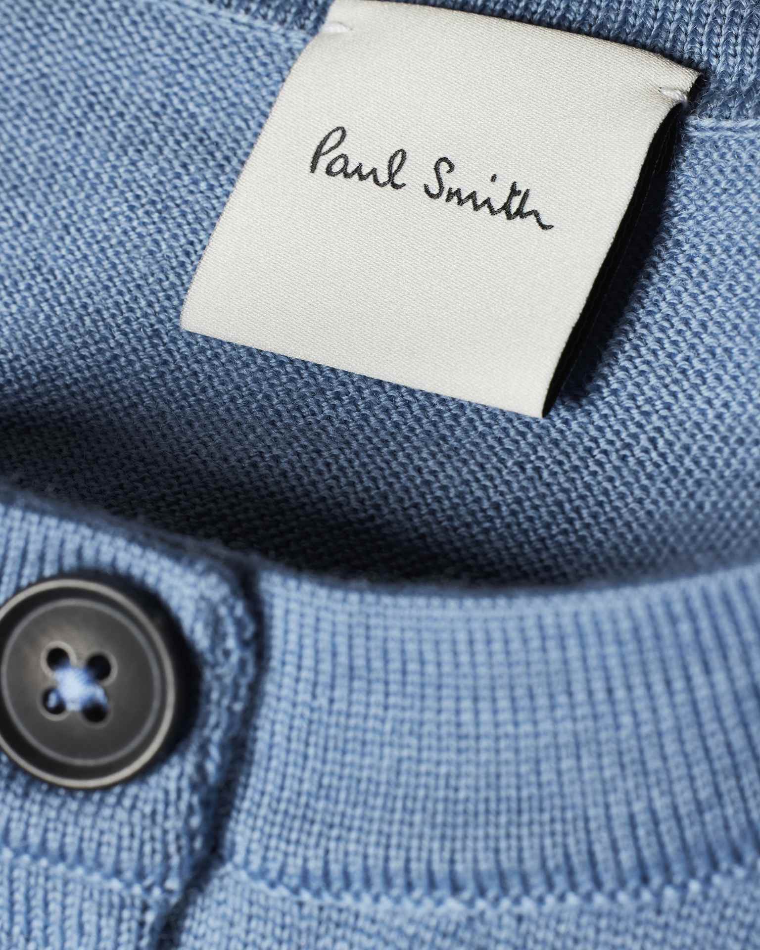 Detail View - Women's Light Blue 'Signature Stripe' Cuff Cardigan Paul Smith