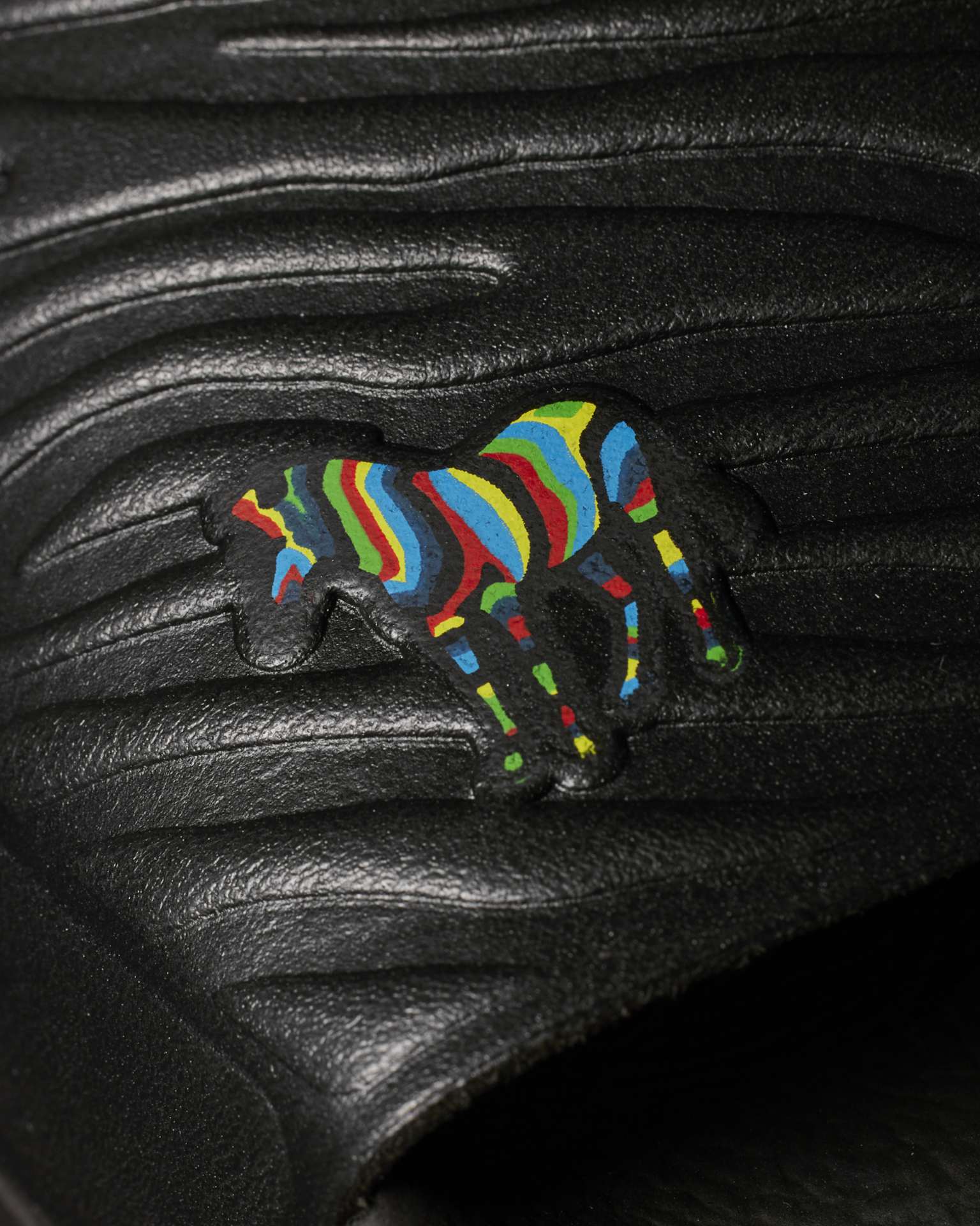 Men's Black Zebra 'Zed' Slides